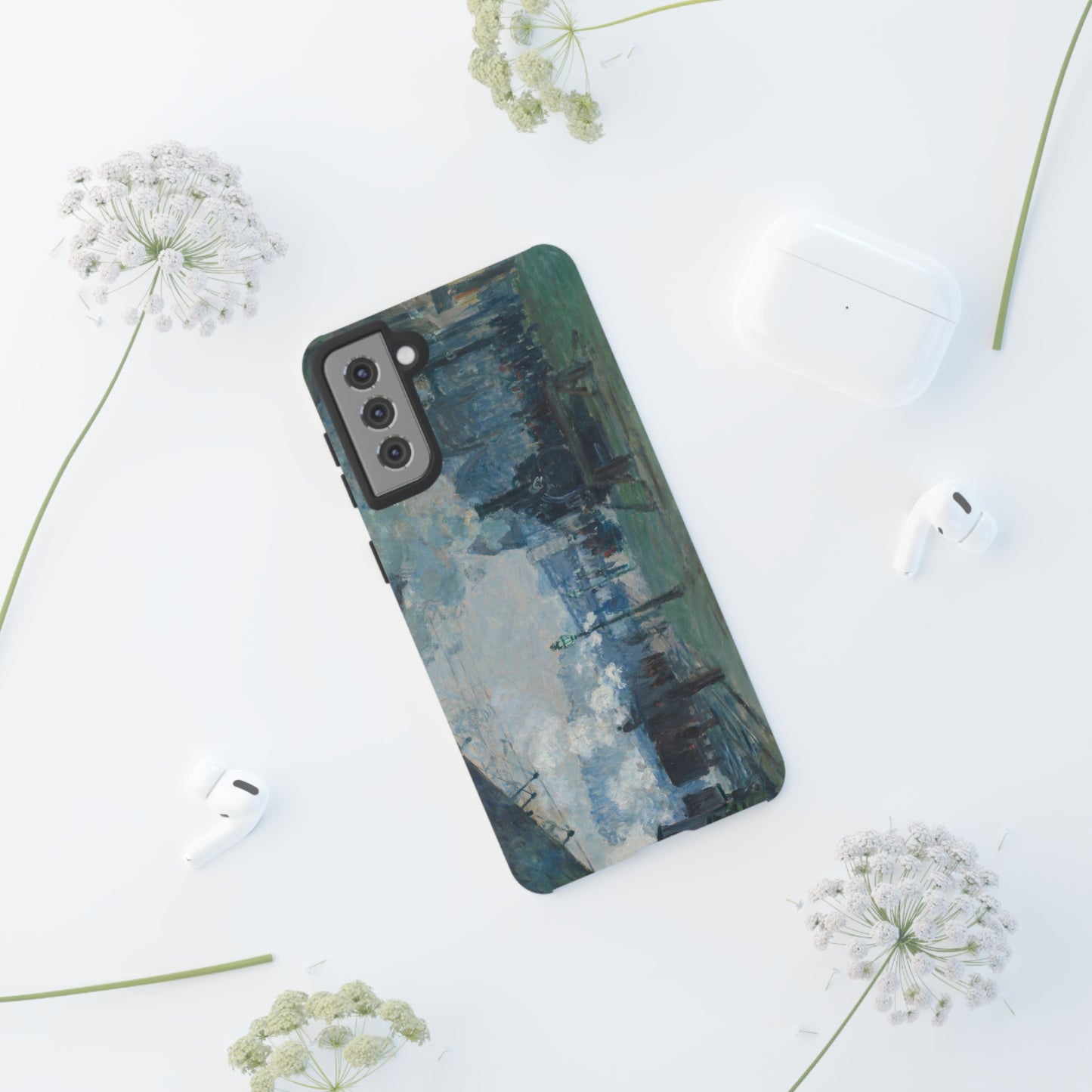 Arrival of the Normandy Train by Claude Monet - Cell Phone Case