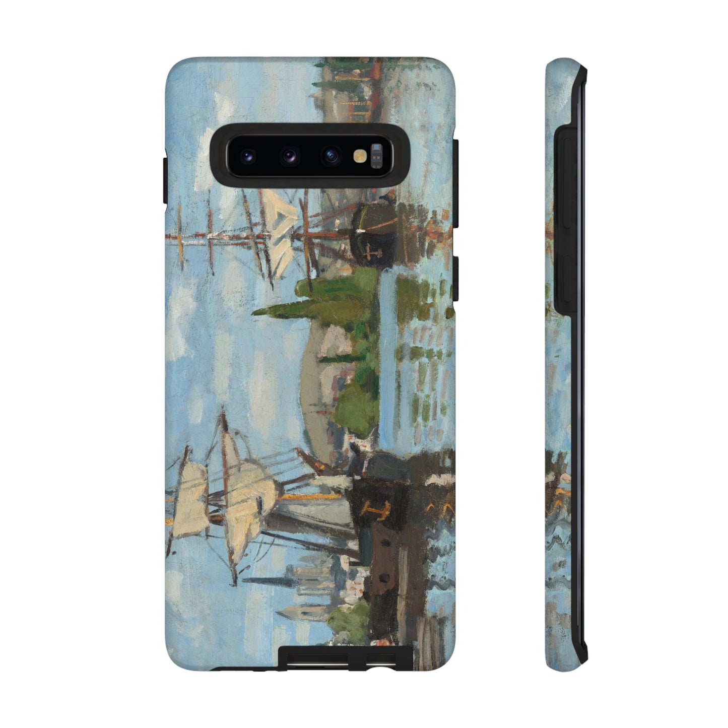 Ships Riding on the Seine at Rouen by Claude Monet - Cell Phone Case