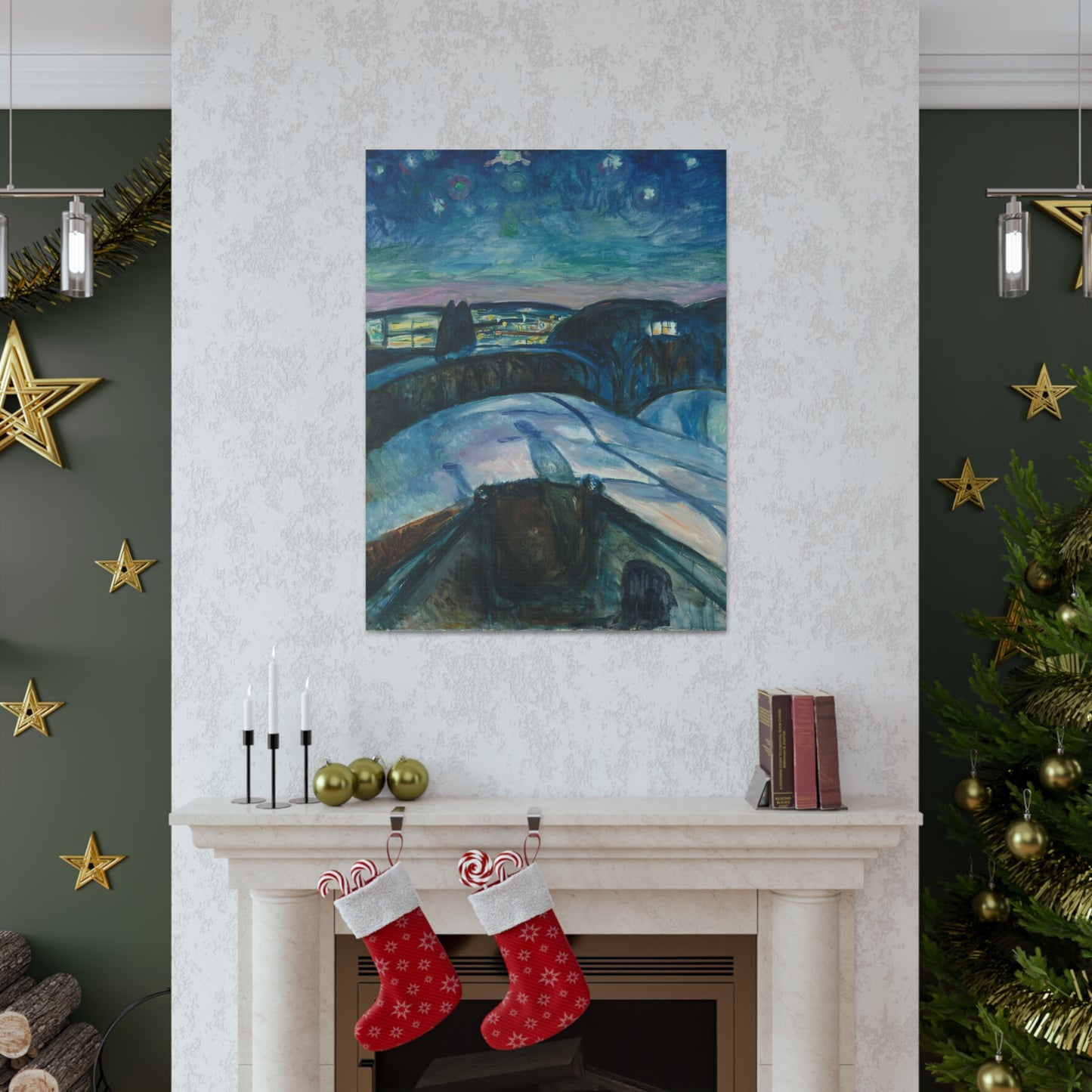 Starry Night by Edvard Munch - Canvas Print