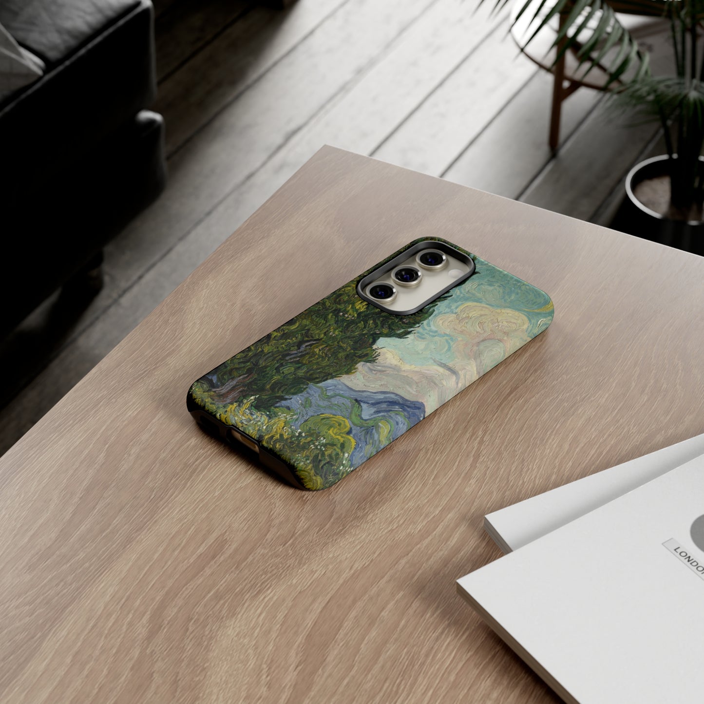 Cypresses by Vincent Van Gogh - Cell Phone Case