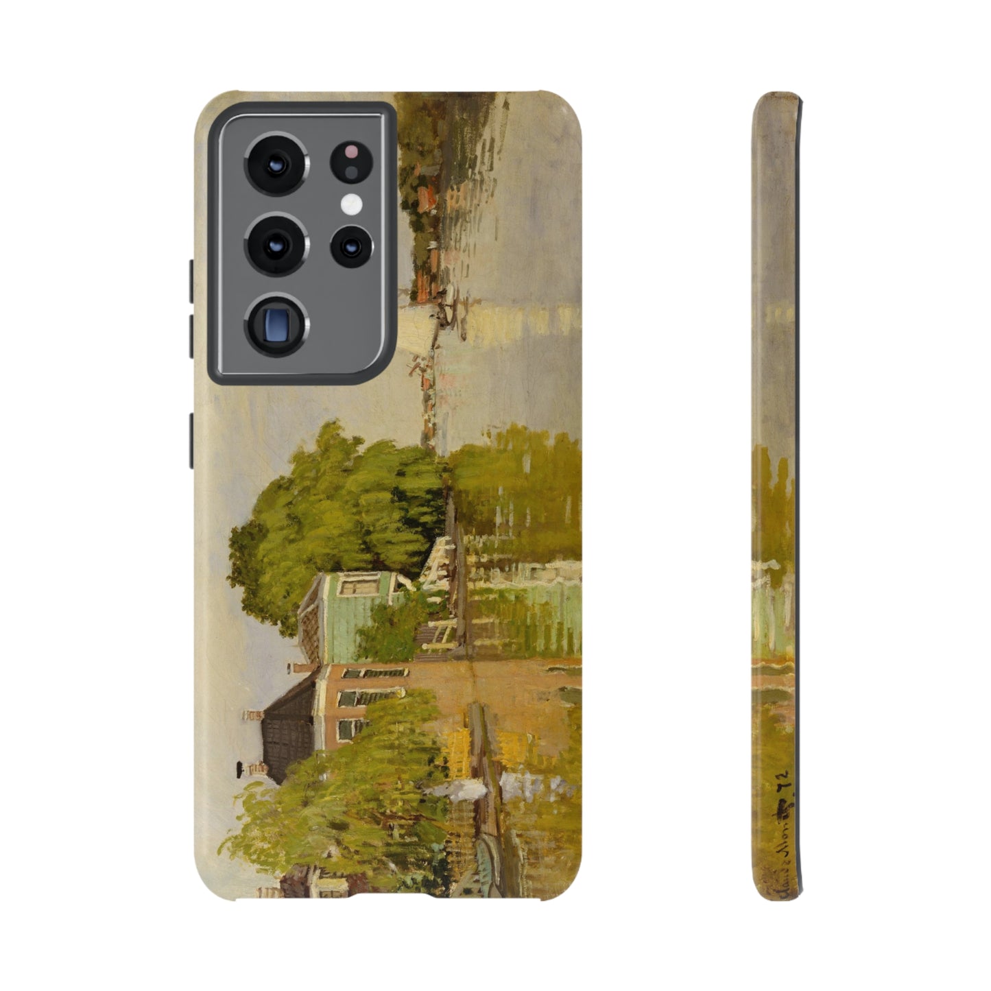 Houses on the Achterzaan by Claude Monet - Cell Phone Case