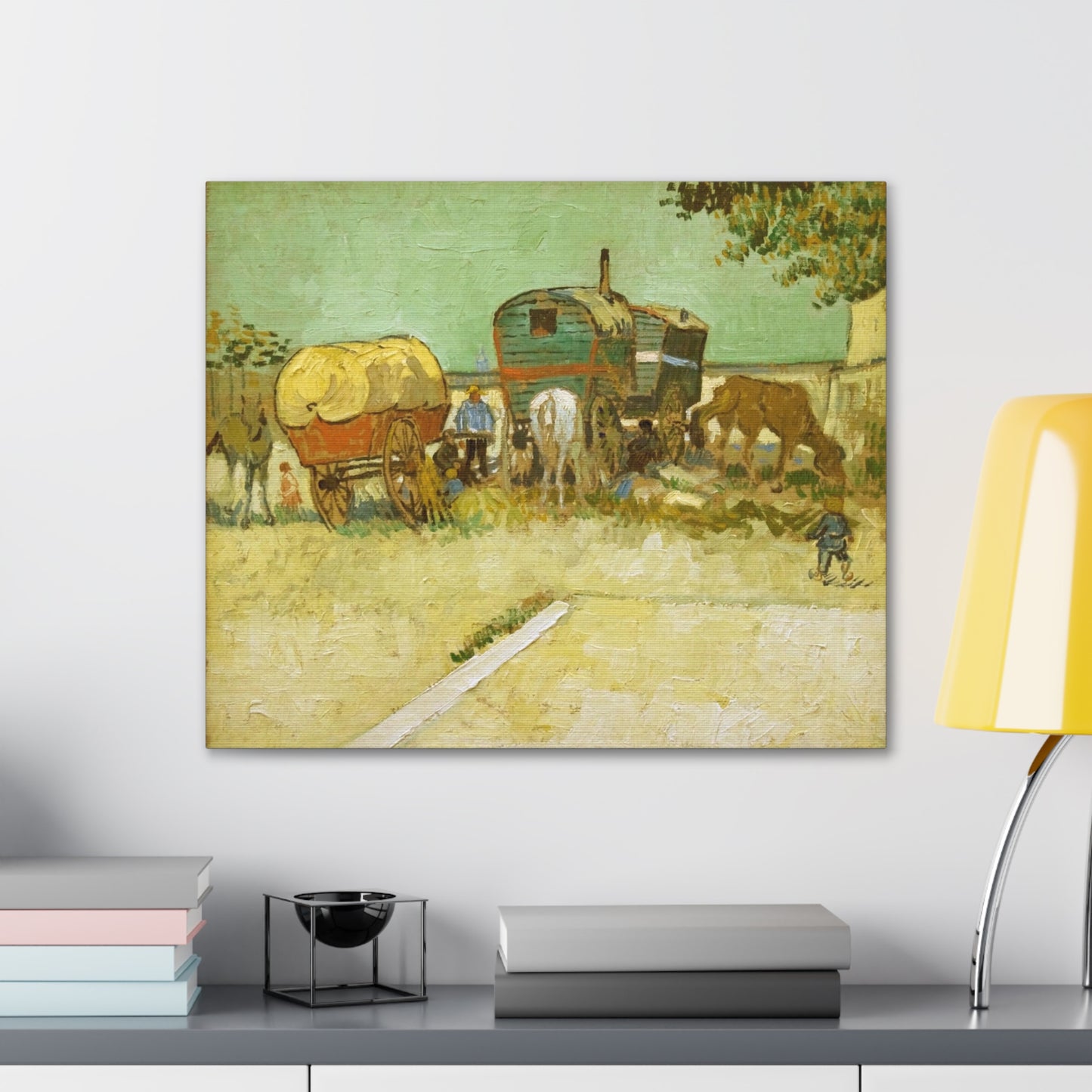 Encampment of Gypsies with Caravans - By Vincent Van Gogh