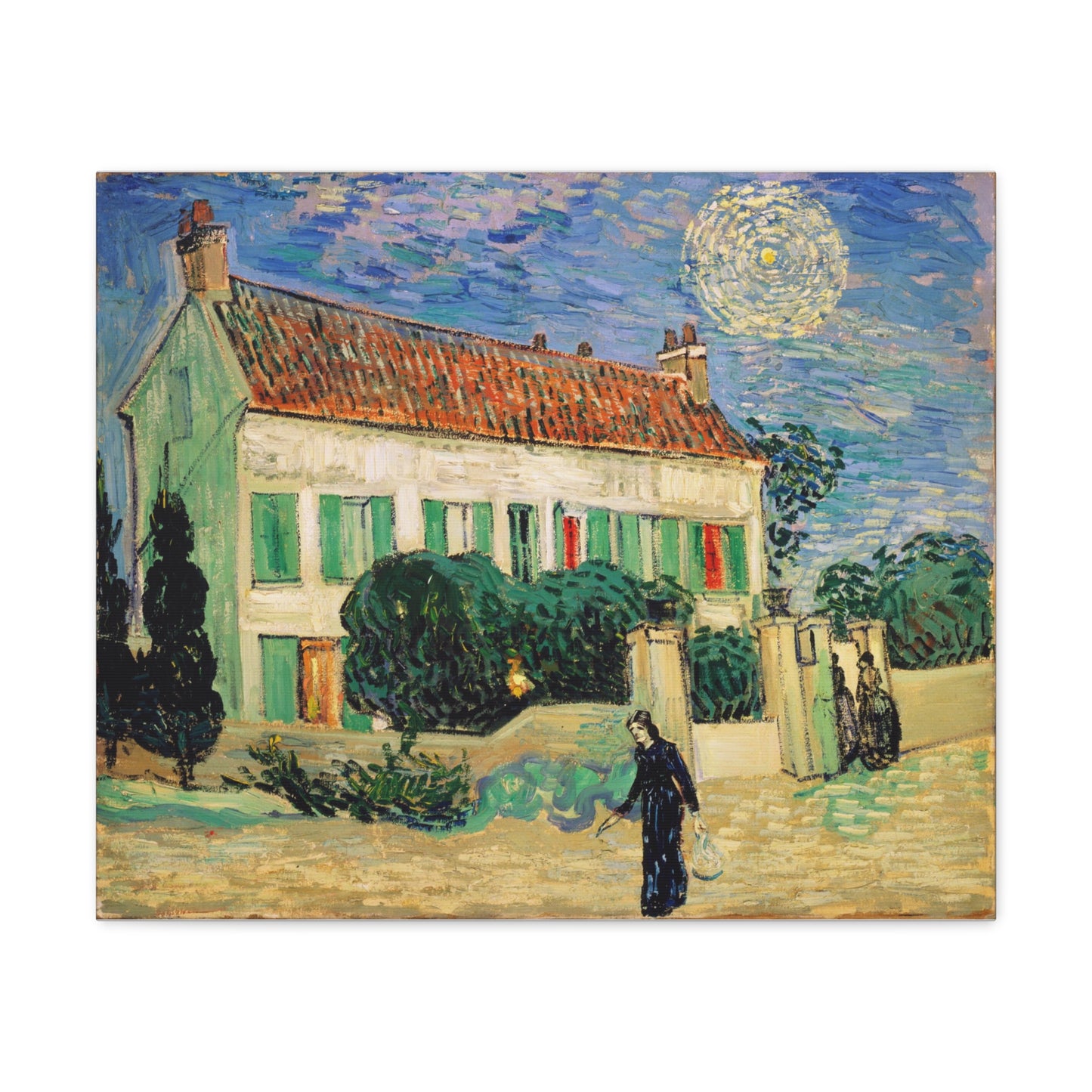 White House at Night by Vincent Van Gogh - Canvas Print