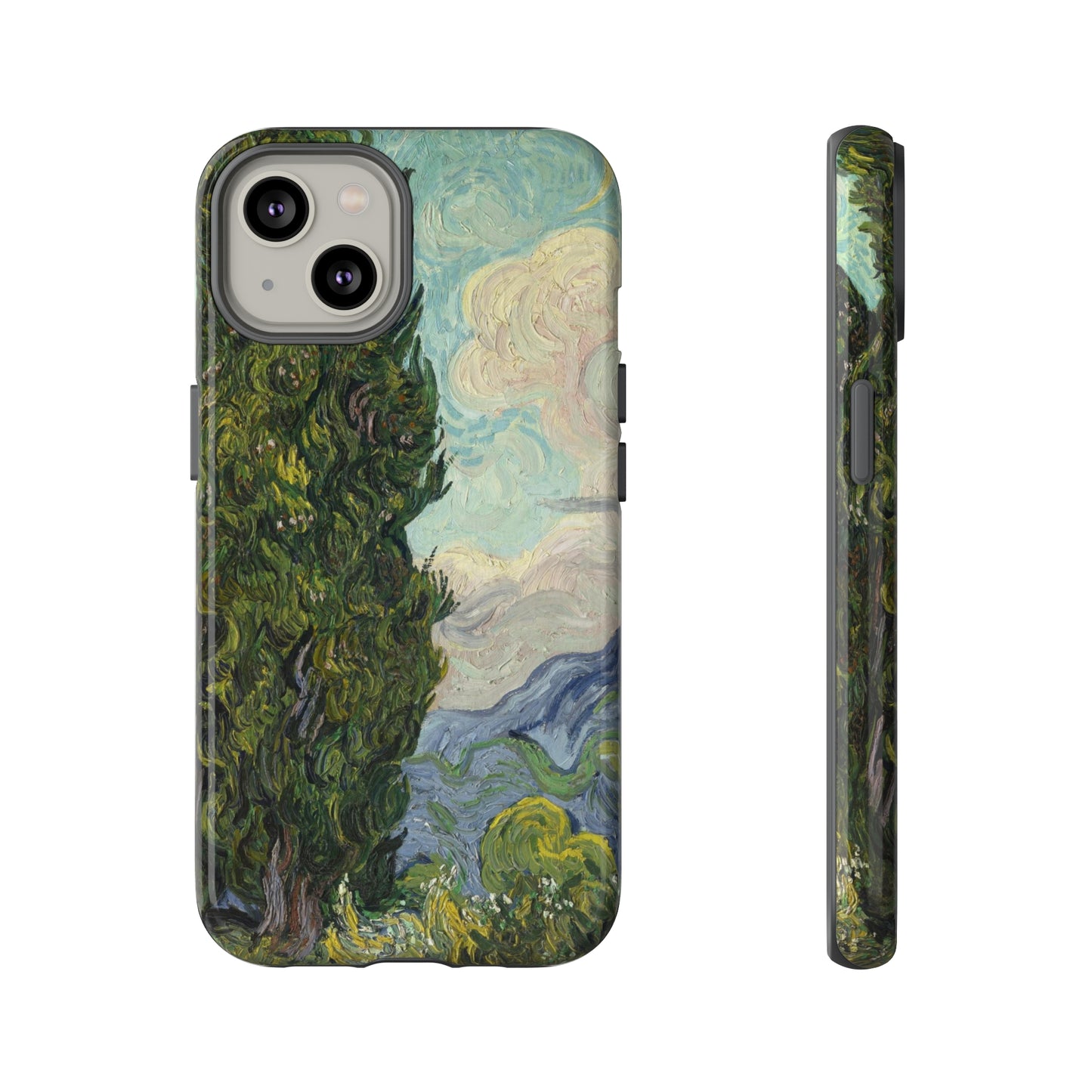 Cypresses by Vincent Van Gogh - Cell Phone Case