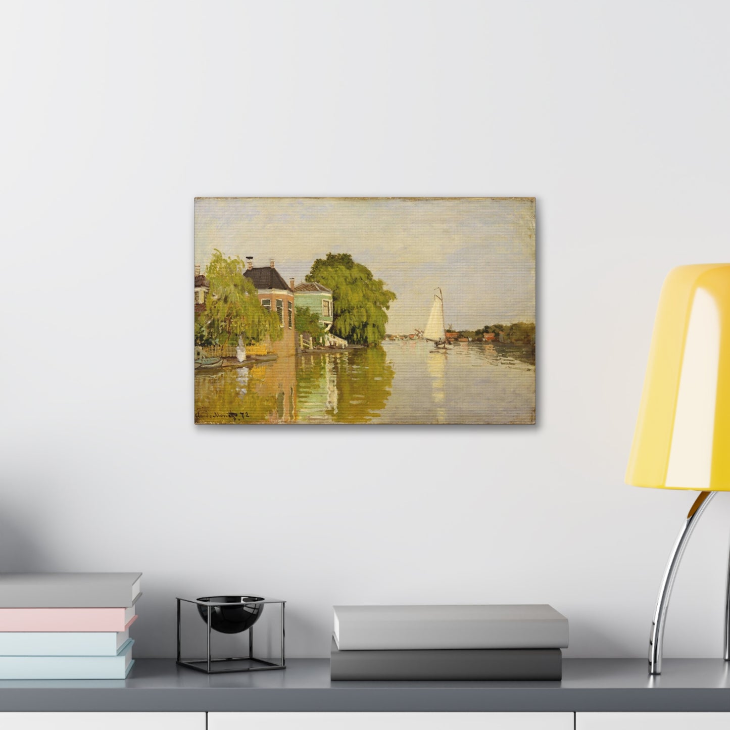 Houses on the Achterzaan by Claude Monet - Canvas Print