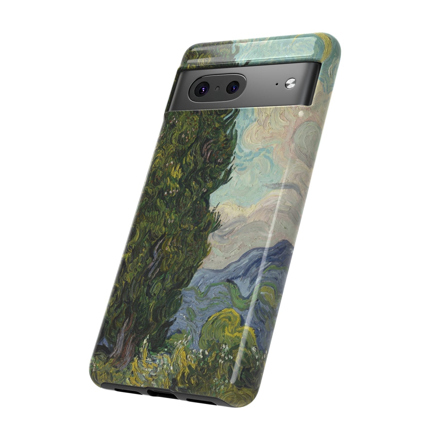 Cypresses by Vincent Van Gogh - Cell Phone Case
