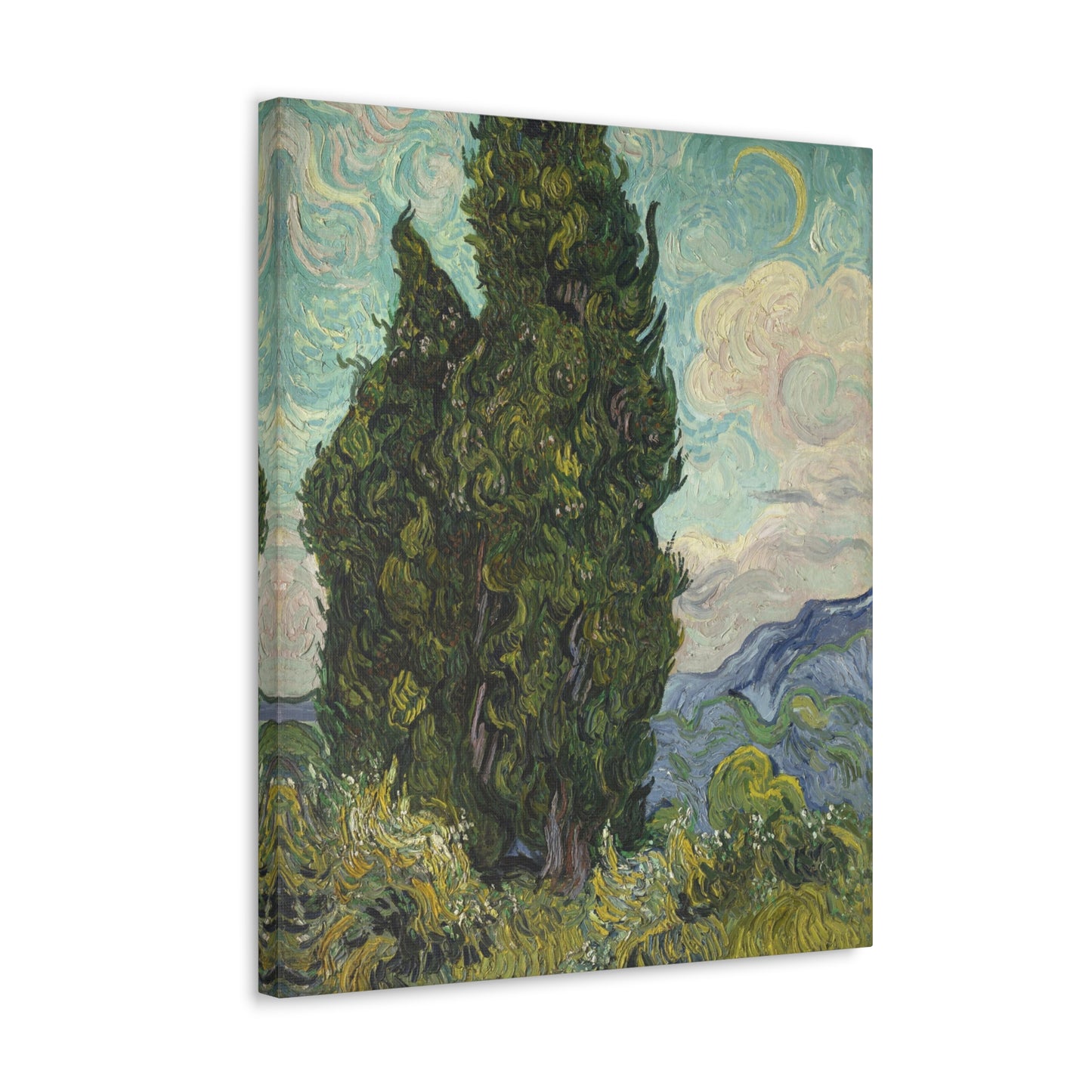 Cypresses by Vincent Van Gogh - Canvas Print