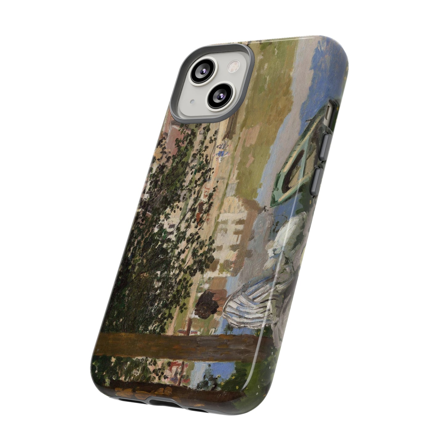 On the Bank of the Seine by Claude Monet - Cell Phone Case