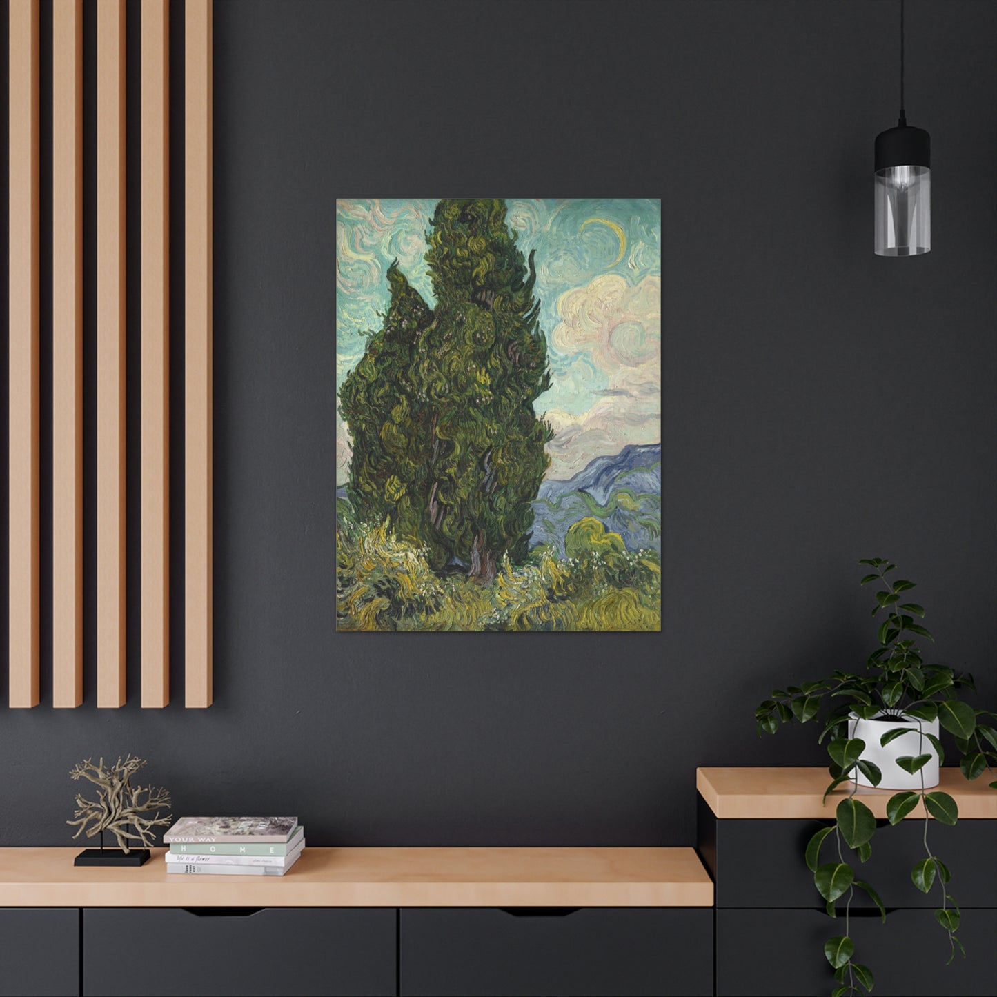 Cypresses by Vincent Van Gogh - Canvas Print