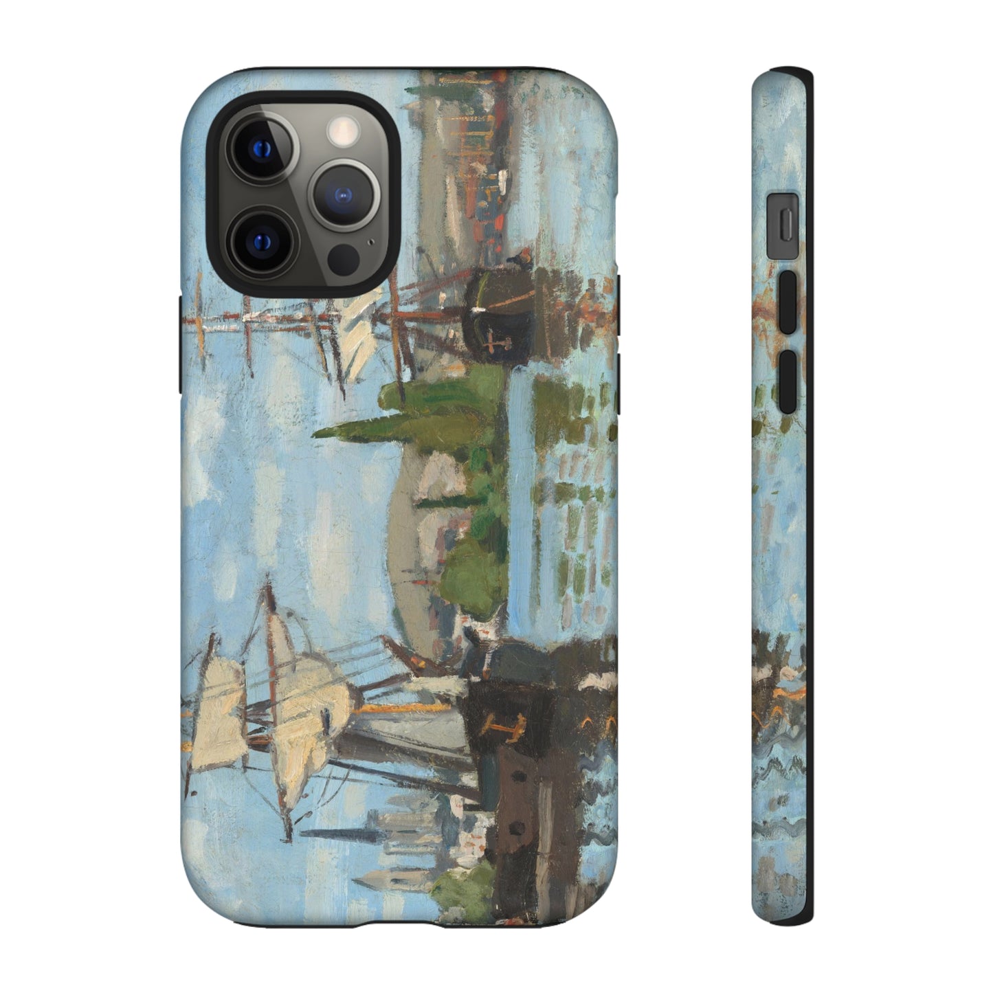 Ships Riding on the Seine at Rouen by Claude Monet - Cell Phone Case