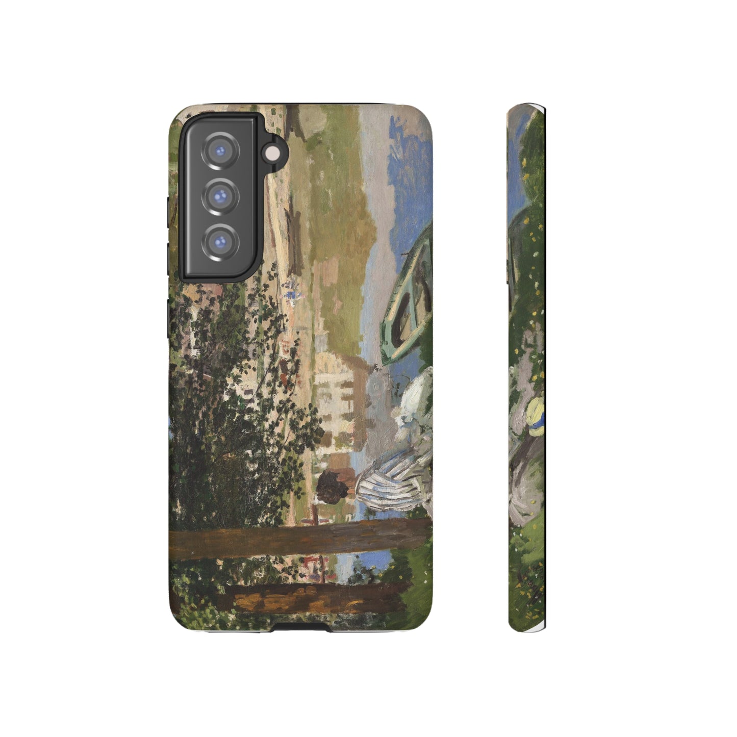 On the Bank of the Seine by Claude Monet - Cell Phone Case