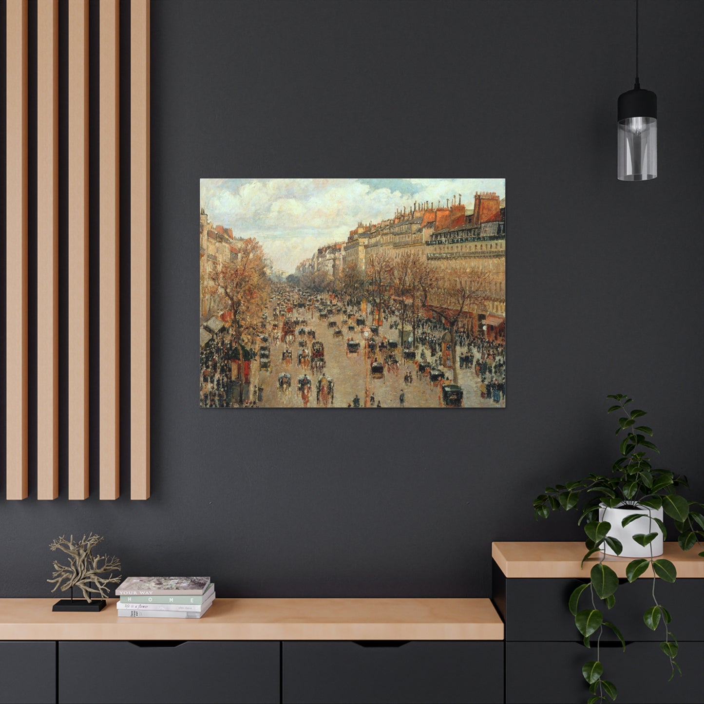 Boulevard Montmartre by Camille Pissarro - Canvas Print