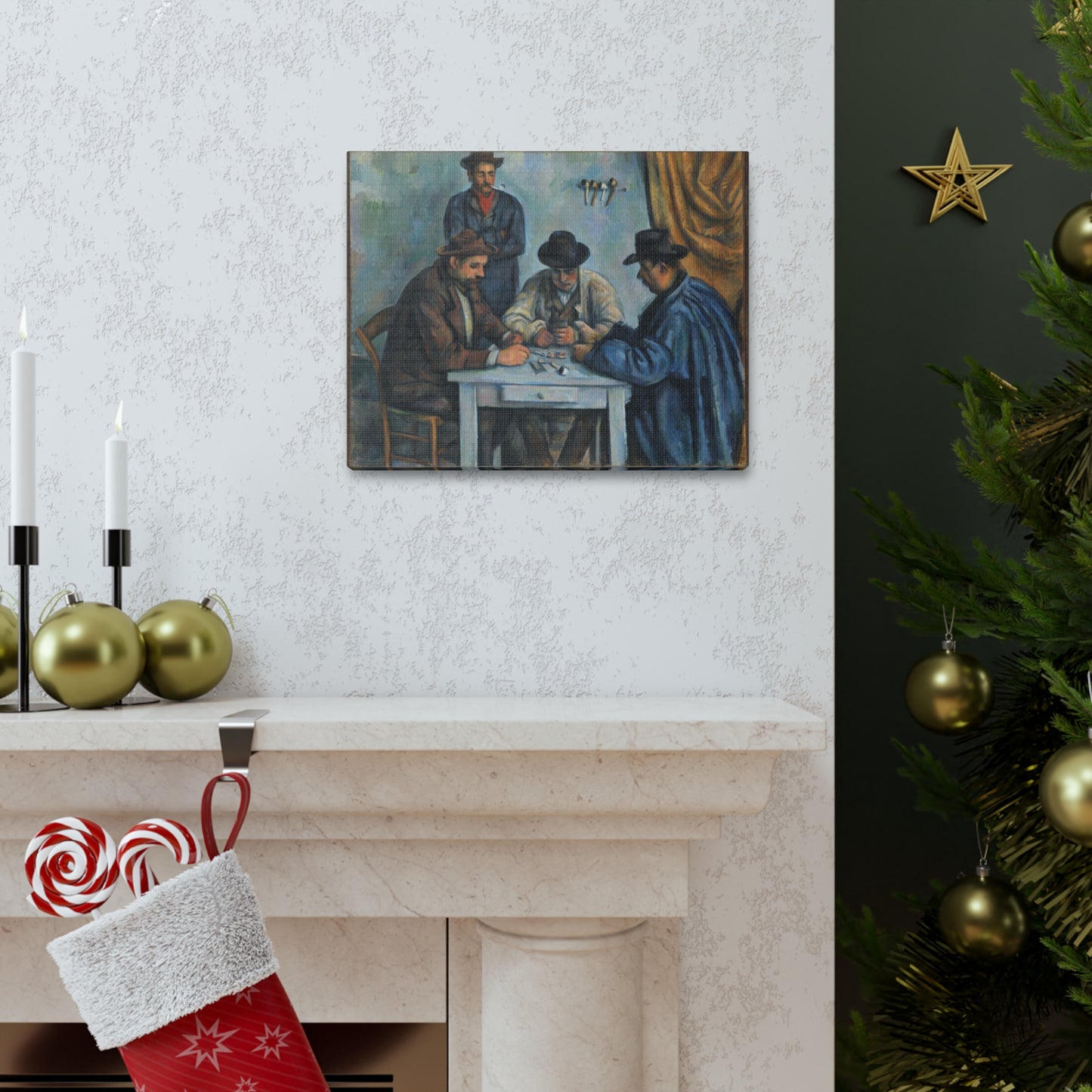 Les Joueurs de Cartes by Paul Cezanne - Canvas Print