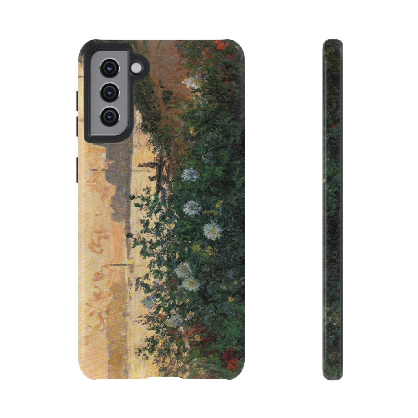 Flowered Riverbank, Argenteuil by Claude Monet - Cell Phone Case