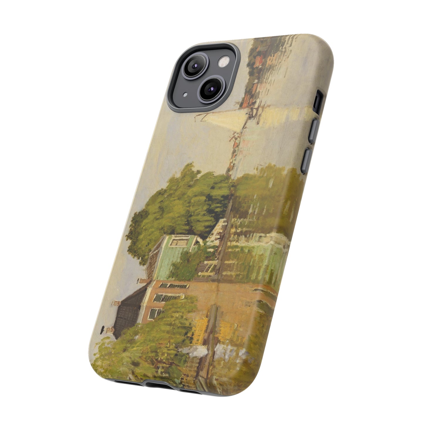 Houses on the Achterzaan by Claude Monet - Cell Phone Case