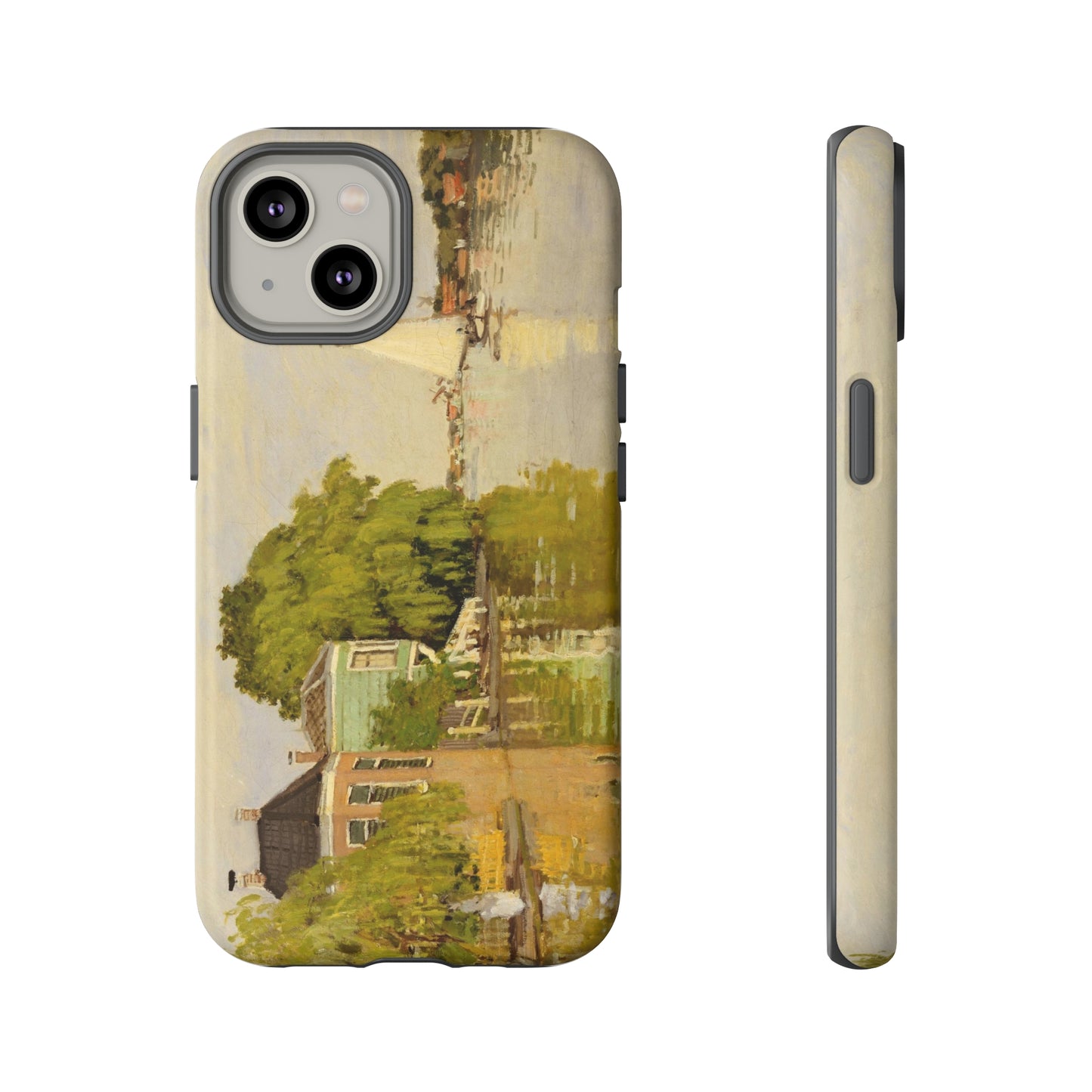 Houses on the Achterzaan by Claude Monet - Cell Phone Case