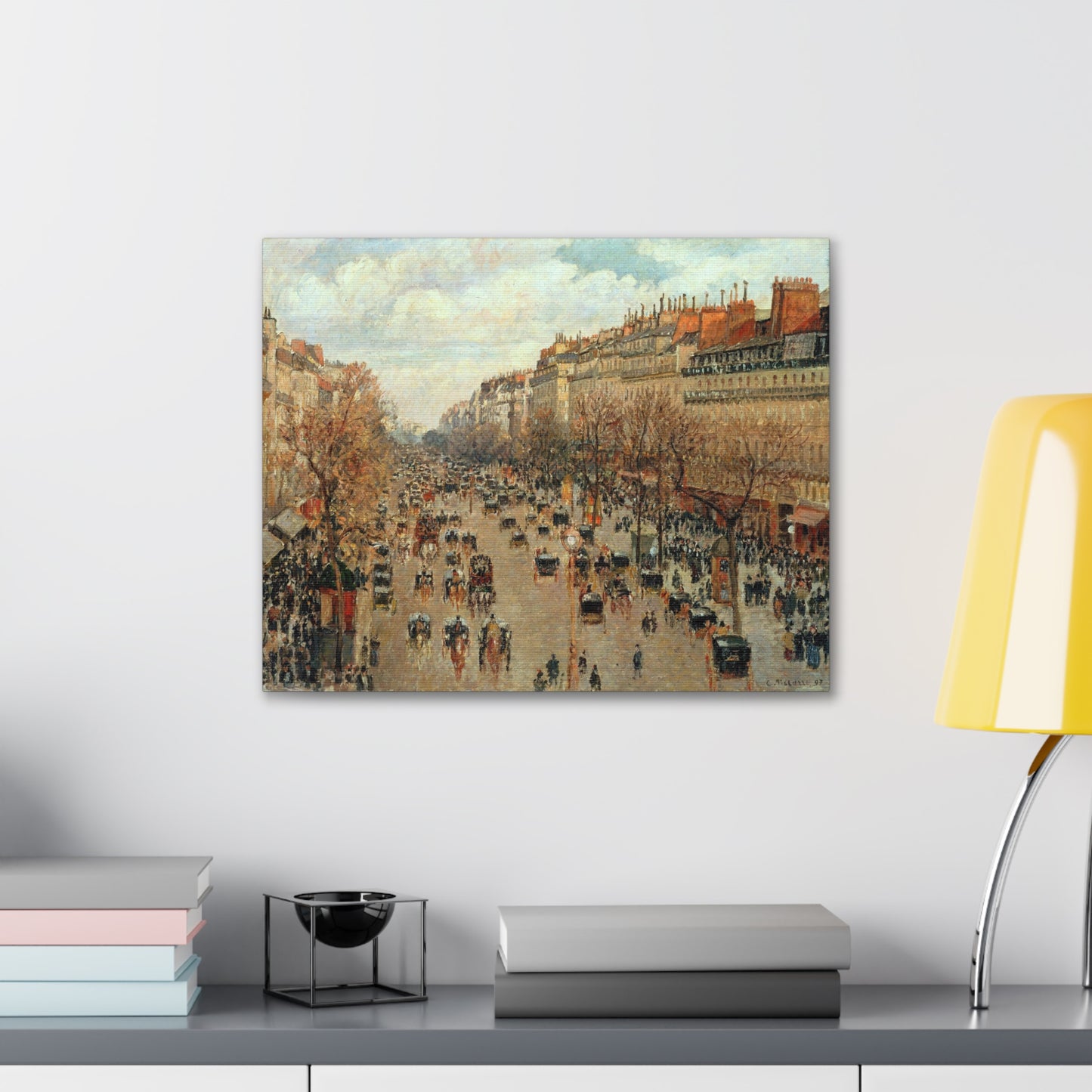Boulevard Montmartre by Camille Pissarro - Canvas Print