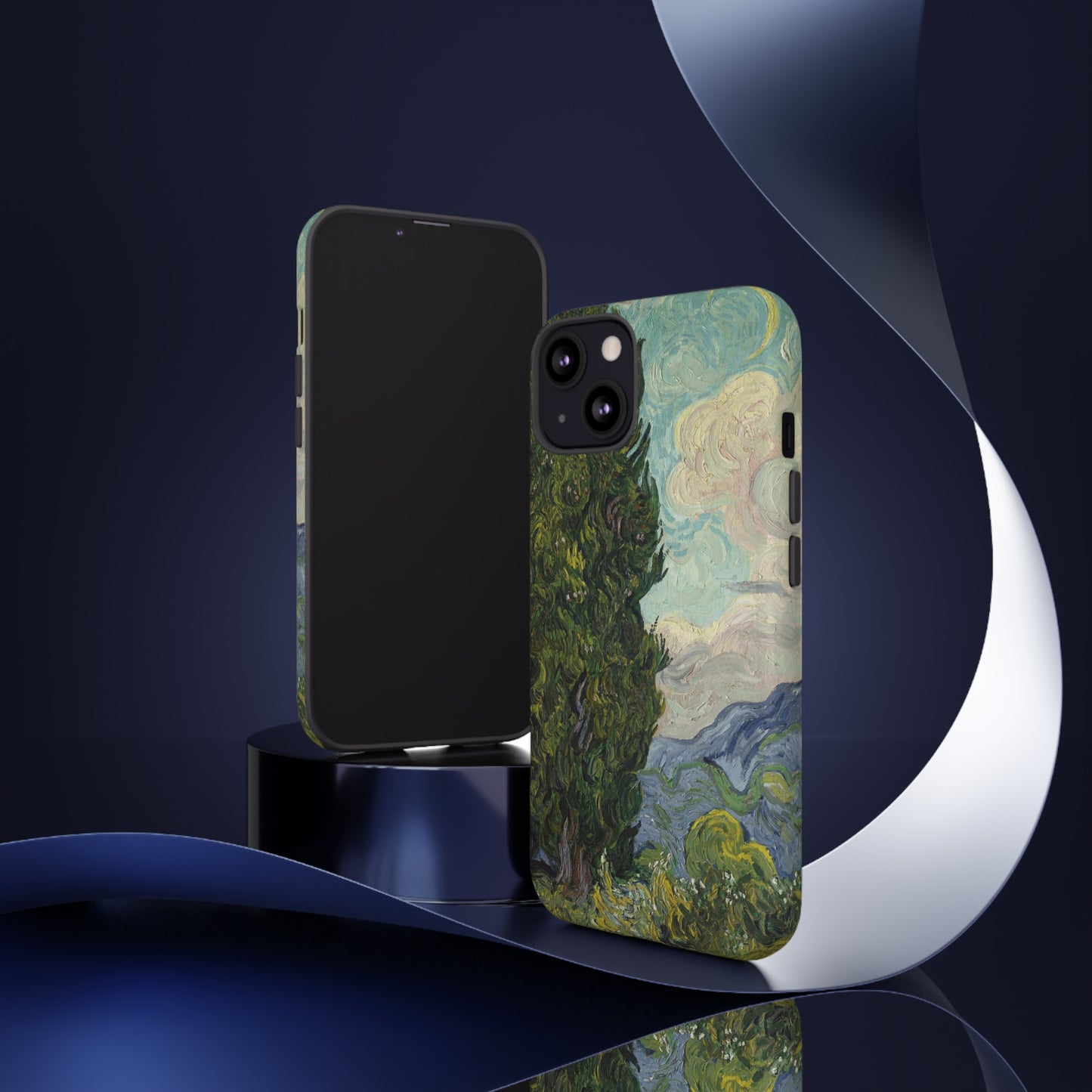 Cypresses by Vincent Van Gogh - Cell Phone Case