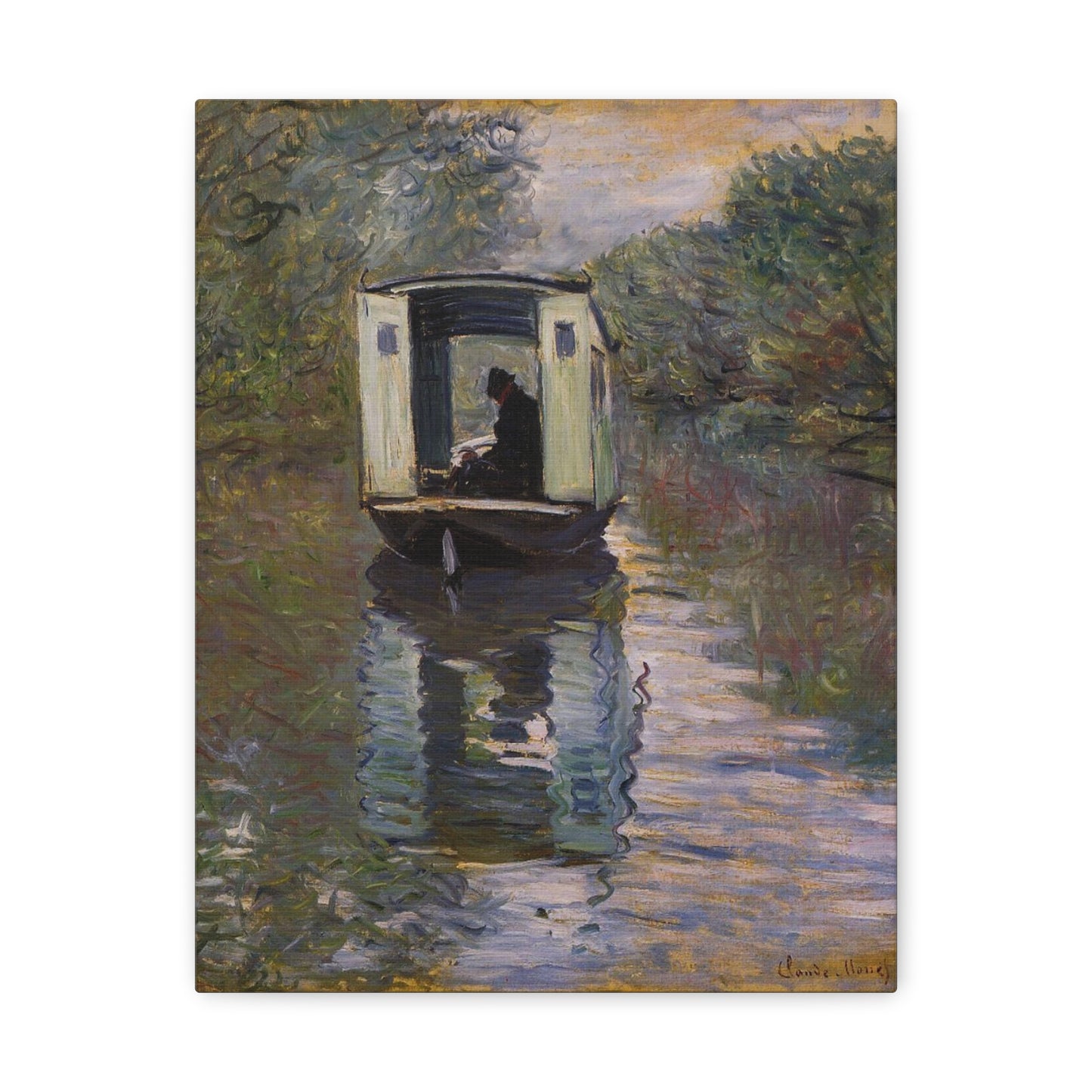 The Studio Boat by Claude Monet - Canvas Print