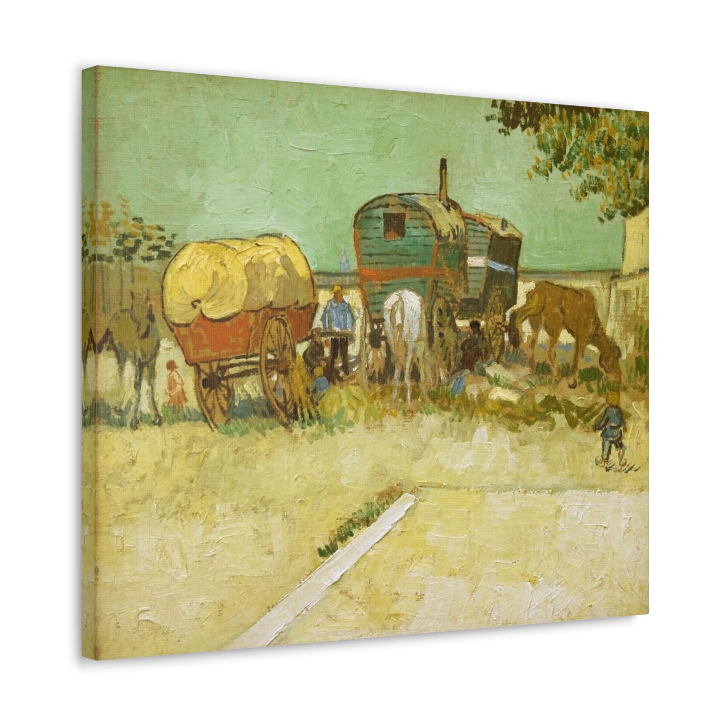 Encampment of Gypsies with Caravans - By Vincent Van Gogh