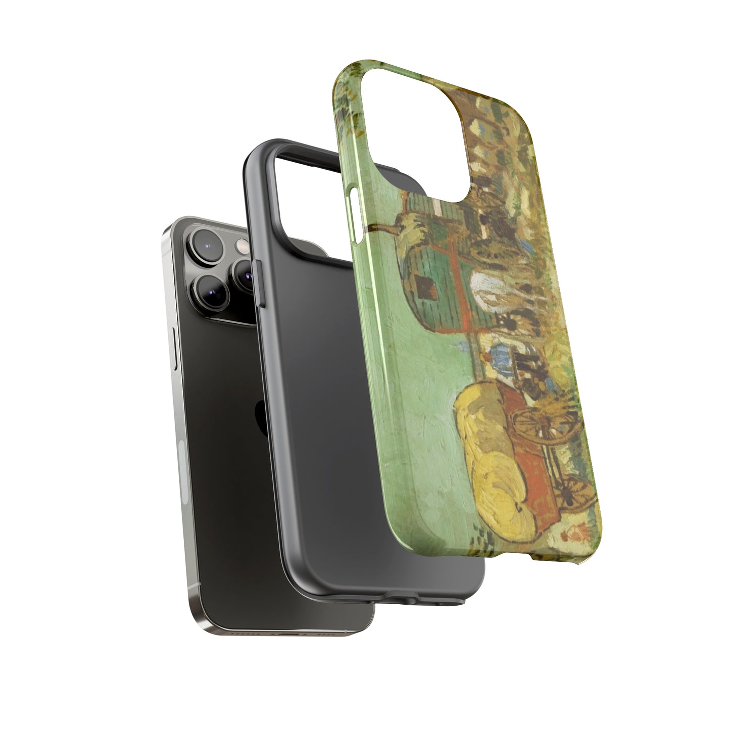 Encampment of Gypsies with Caravans by Vincent Van Gogh - Cell Phone Case