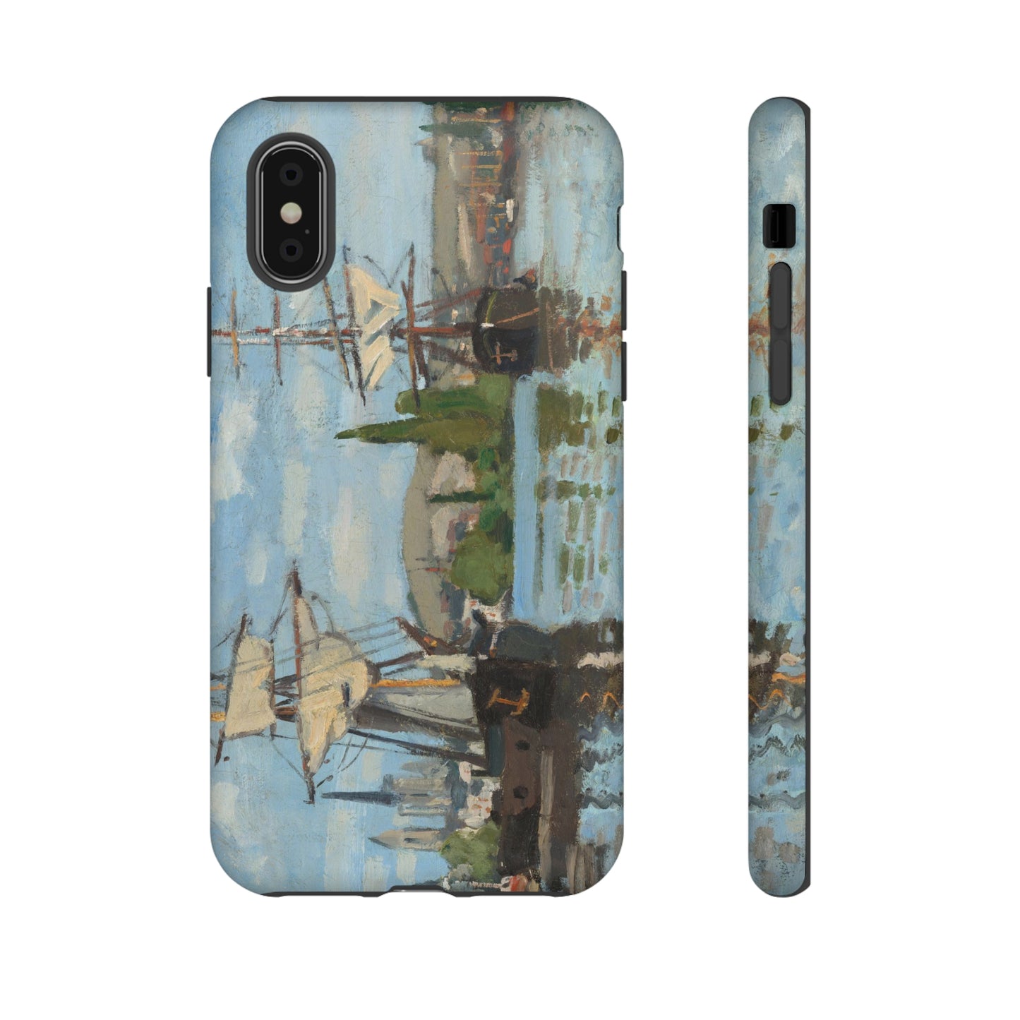 Ships Riding on the Seine at Rouen by Claude Monet - Cell Phone Case