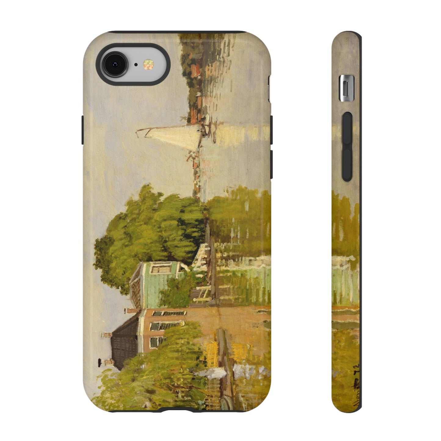 Houses on the Achterzaan by Claude Monet - Cell Phone Case