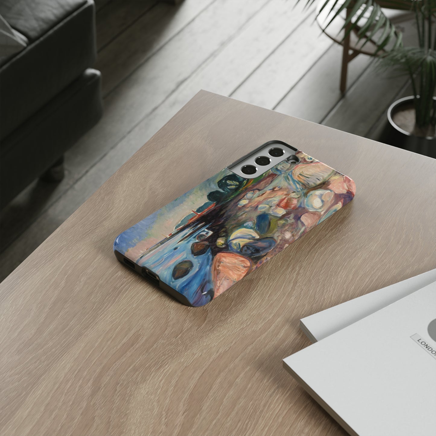 Shore with Red House by Edvard Munch - Cell Phone Case