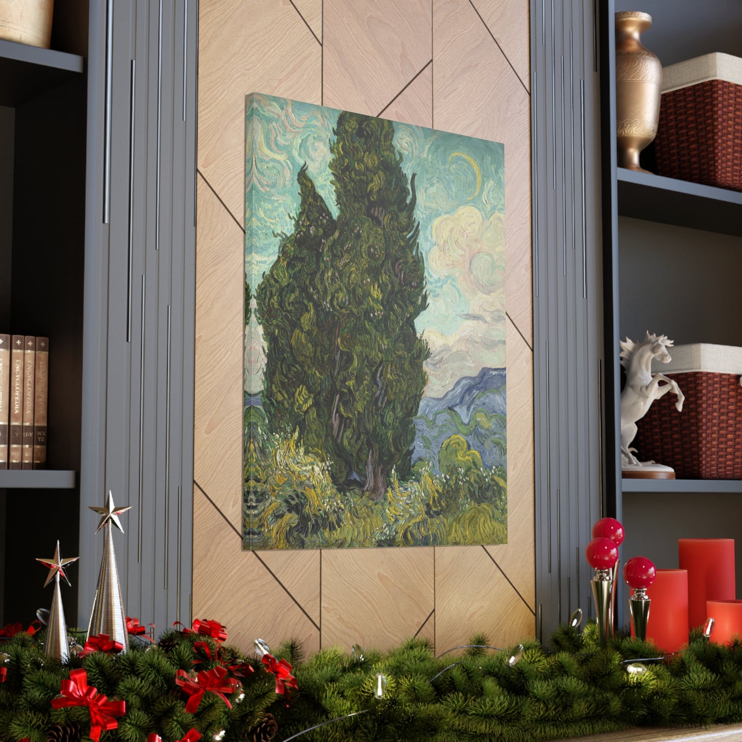 Cypresses by Vincent Van Gogh - Canvas Print