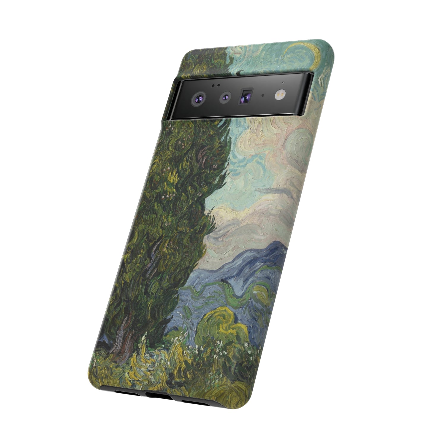 Cypresses by Vincent Van Gogh - Cell Phone Case