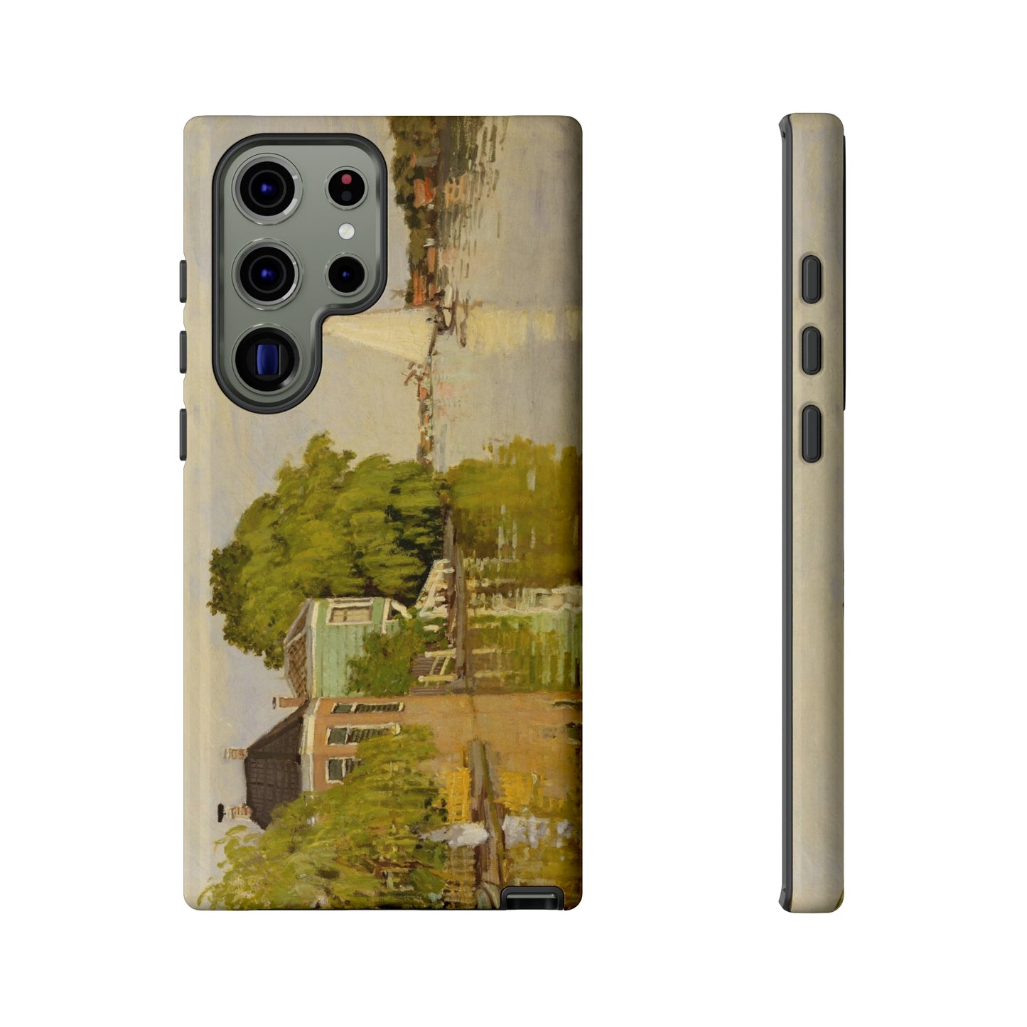 Houses on the Achterzaan by Claude Monet - Cell Phone Case