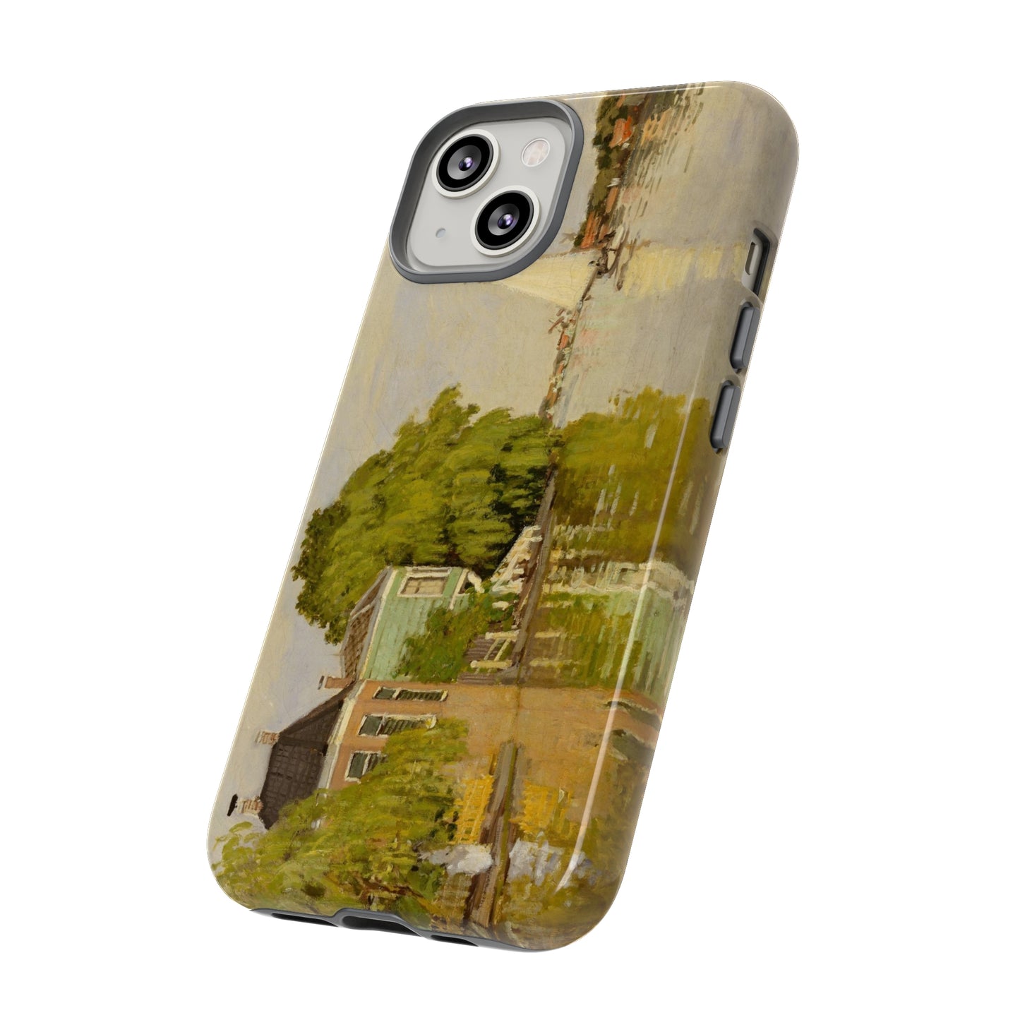 Houses on the Achterzaan by Claude Monet - Cell Phone Case