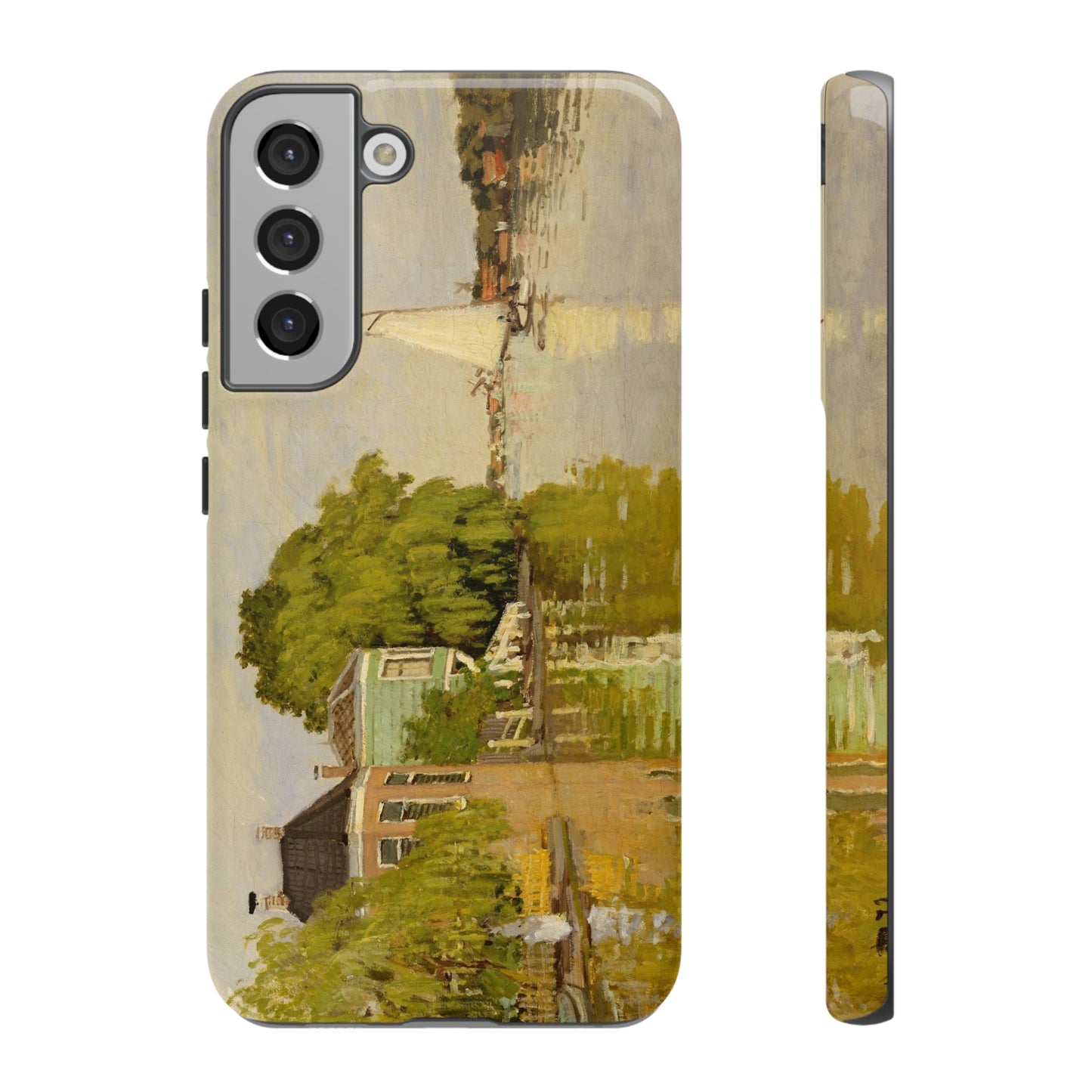 Houses on the Achterzaan by Claude Monet - Cell Phone Case