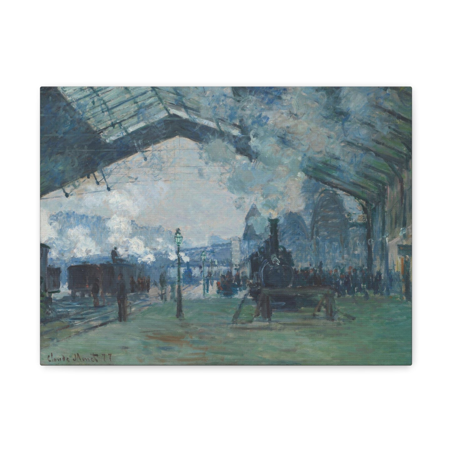 Arrival of the Normandy Train, Gare Saint-Lazare by Claude Monet - Canvas Print