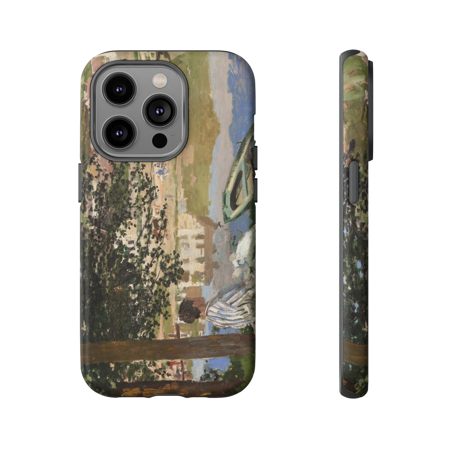 On the Bank of the Seine by Claude Monet - Cell Phone Case