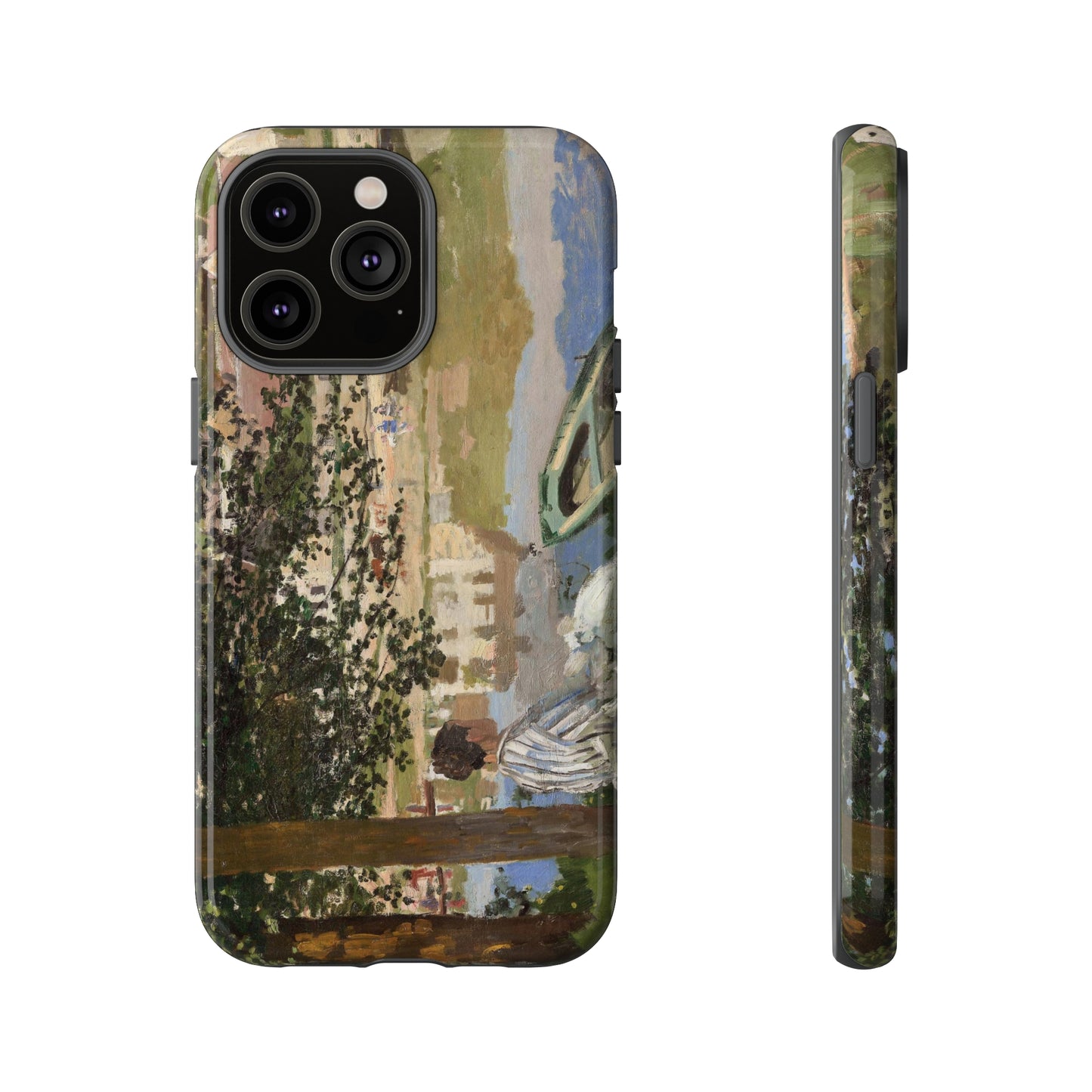 On the Bank of the Seine by Claude Monet - Cell Phone Case