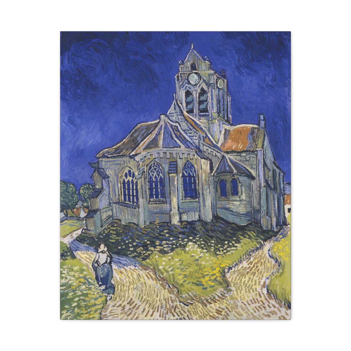 The Church in Auvers sur Oise by Vincent Van Gogh - Canvas Print