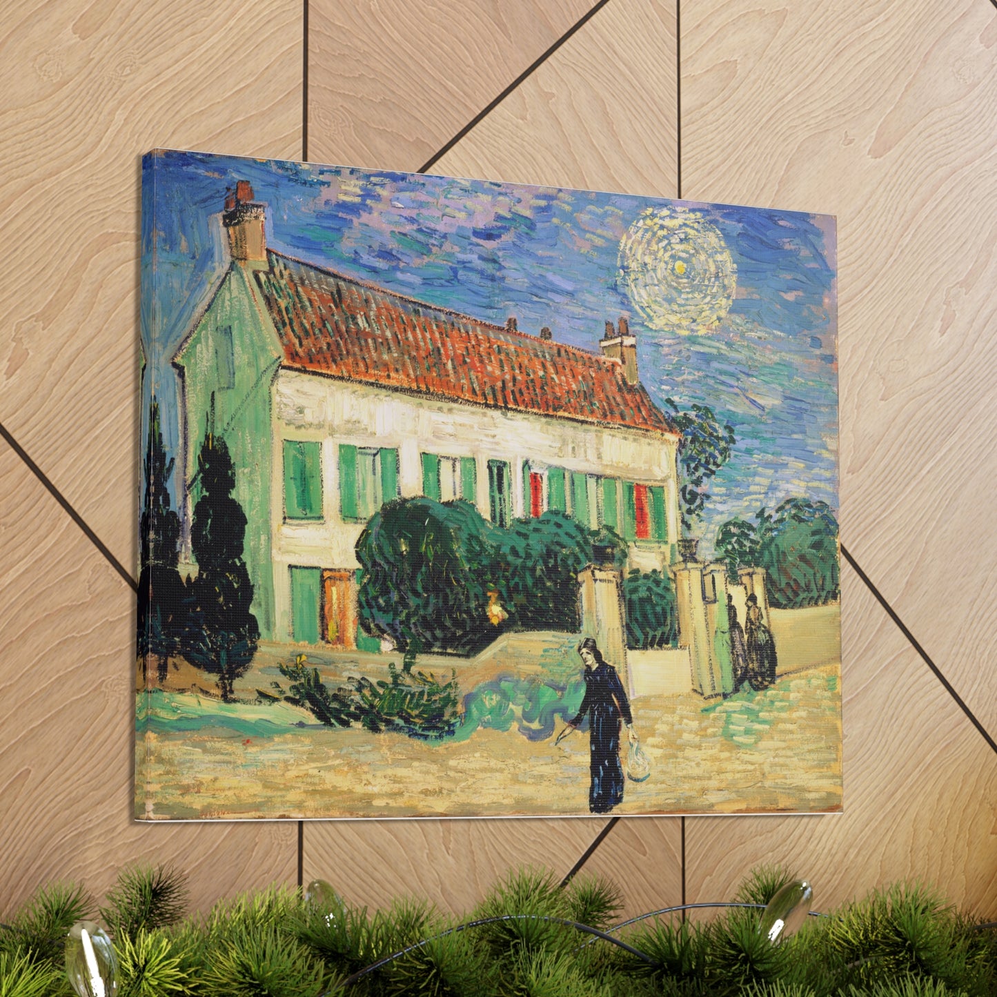 White House at Night by Vincent Van Gogh - Canvas Print