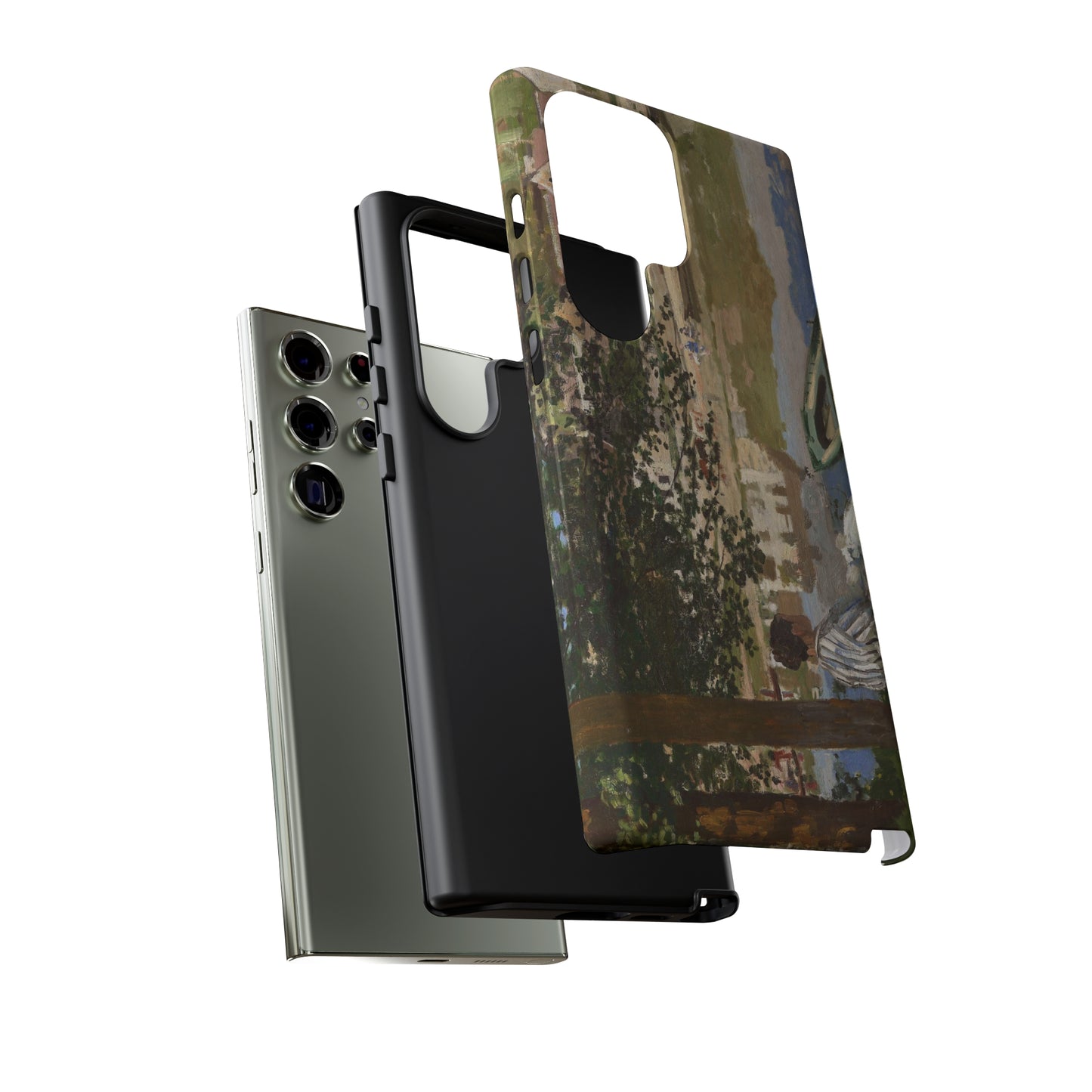 On the Bank of the Seine by Claude Monet - Cell Phone Case