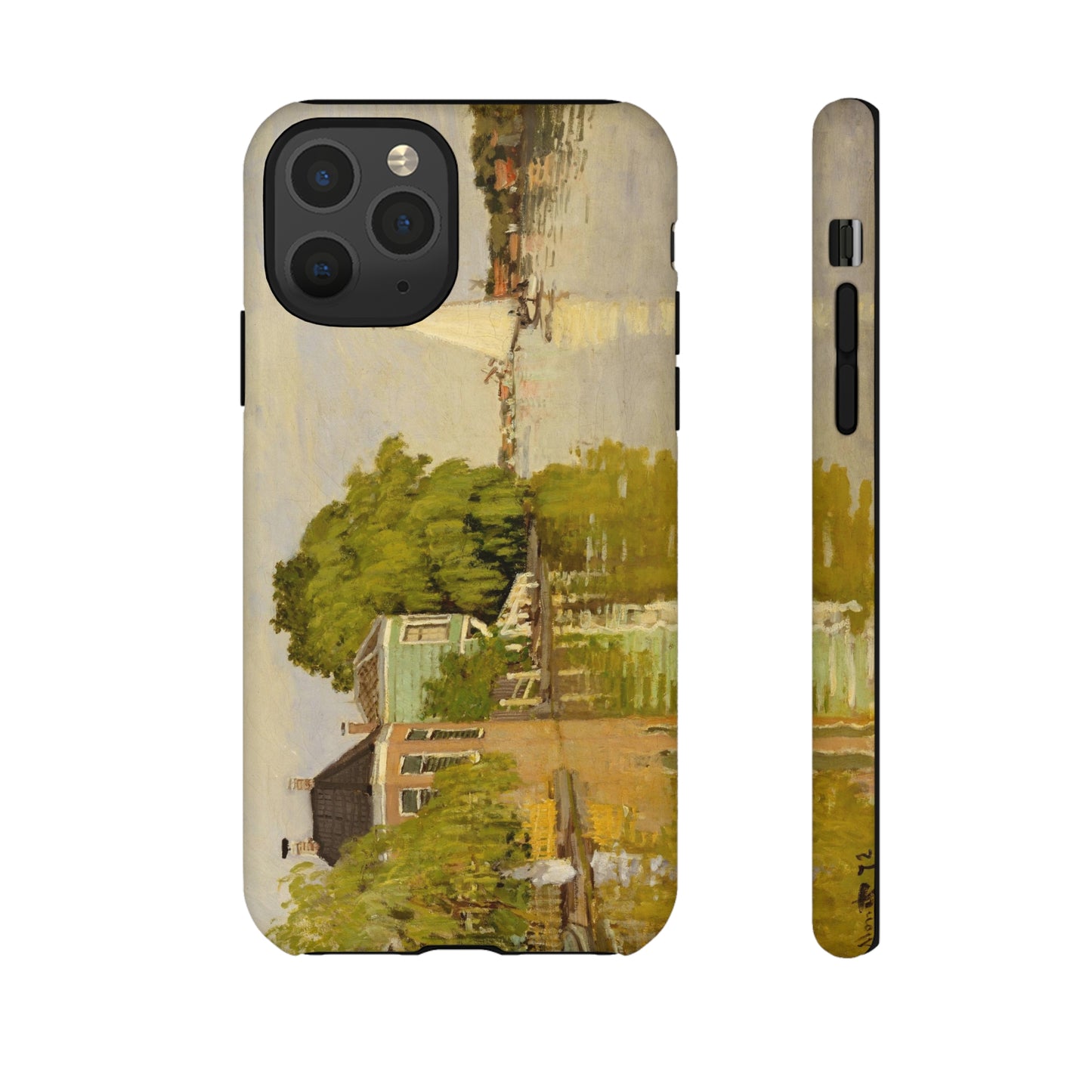 Houses on the Achterzaan by Claude Monet - Cell Phone Case