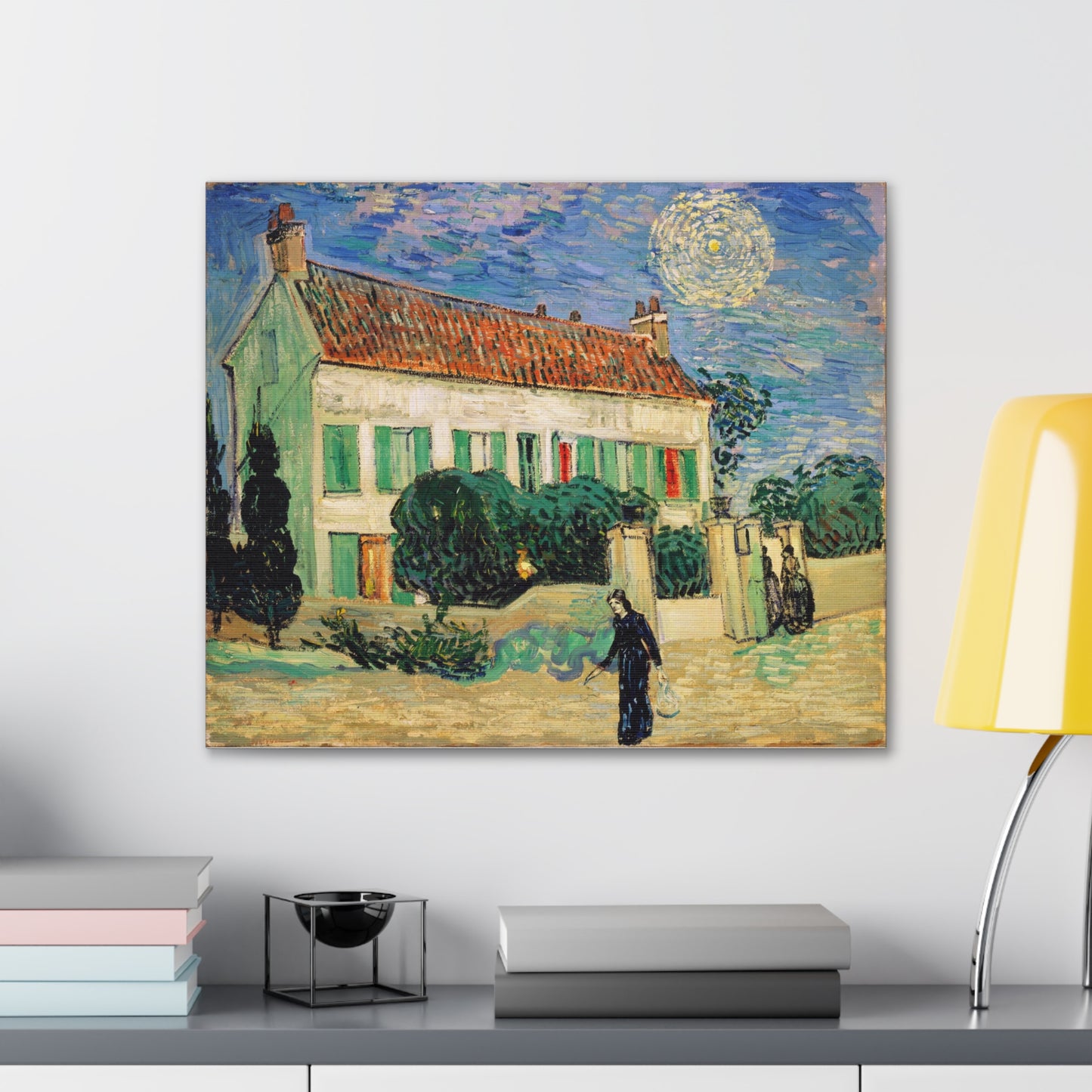 White House at Night by Vincent Van Gogh - Canvas Print