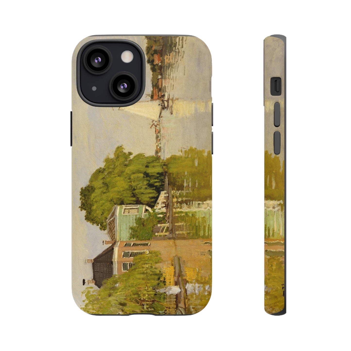 Houses on the Achterzaan by Claude Monet - Cell Phone Case