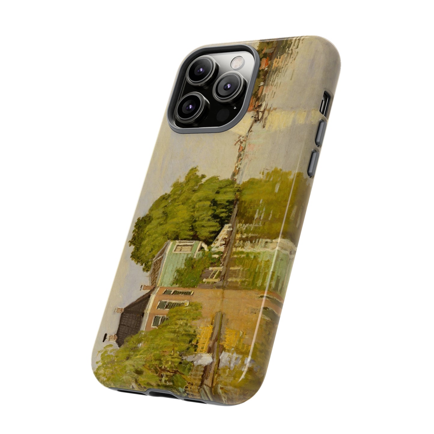 Houses on the Achterzaan by Claude Monet - Cell Phone Case