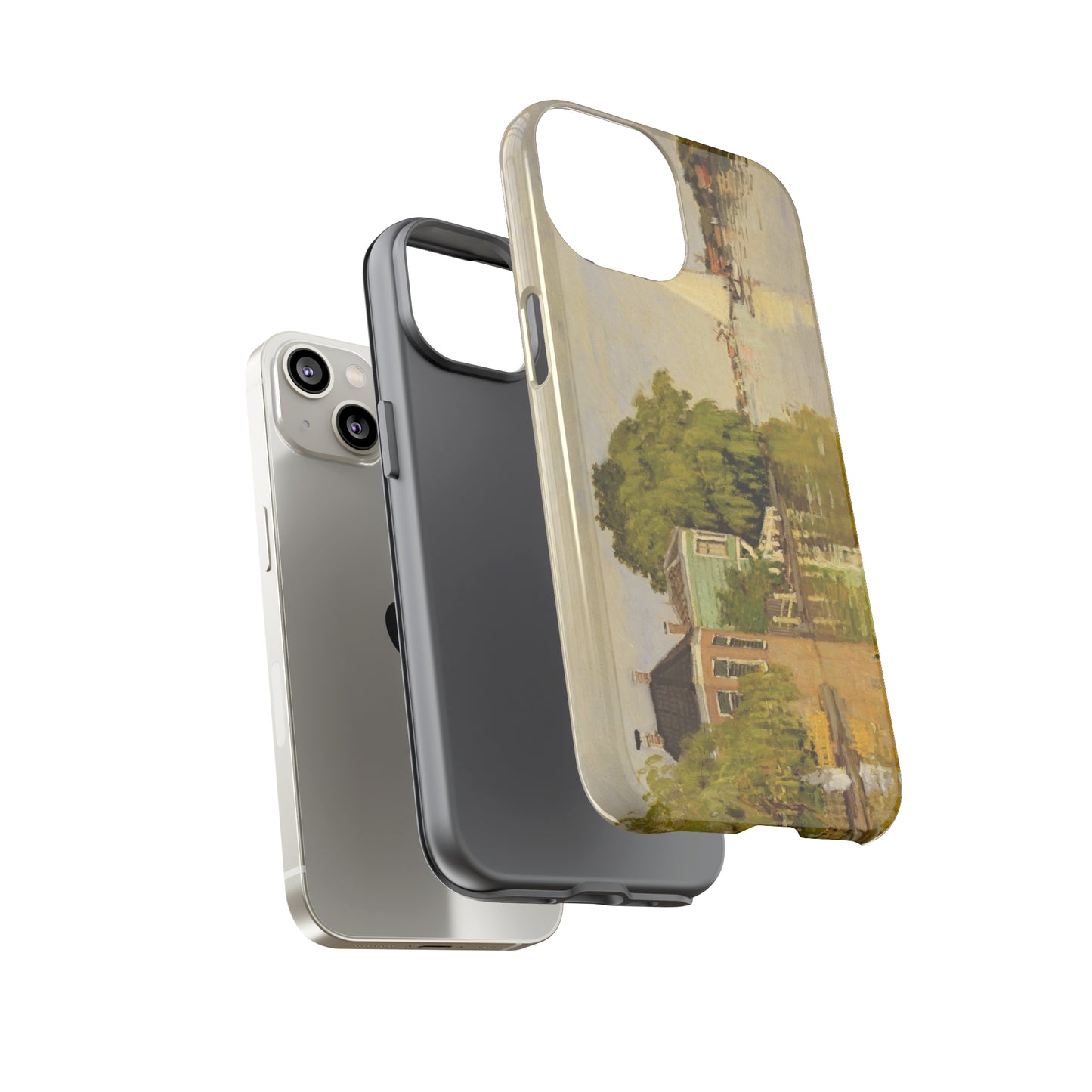 Houses on the Achterzaan by Claude Monet - Cell Phone Case