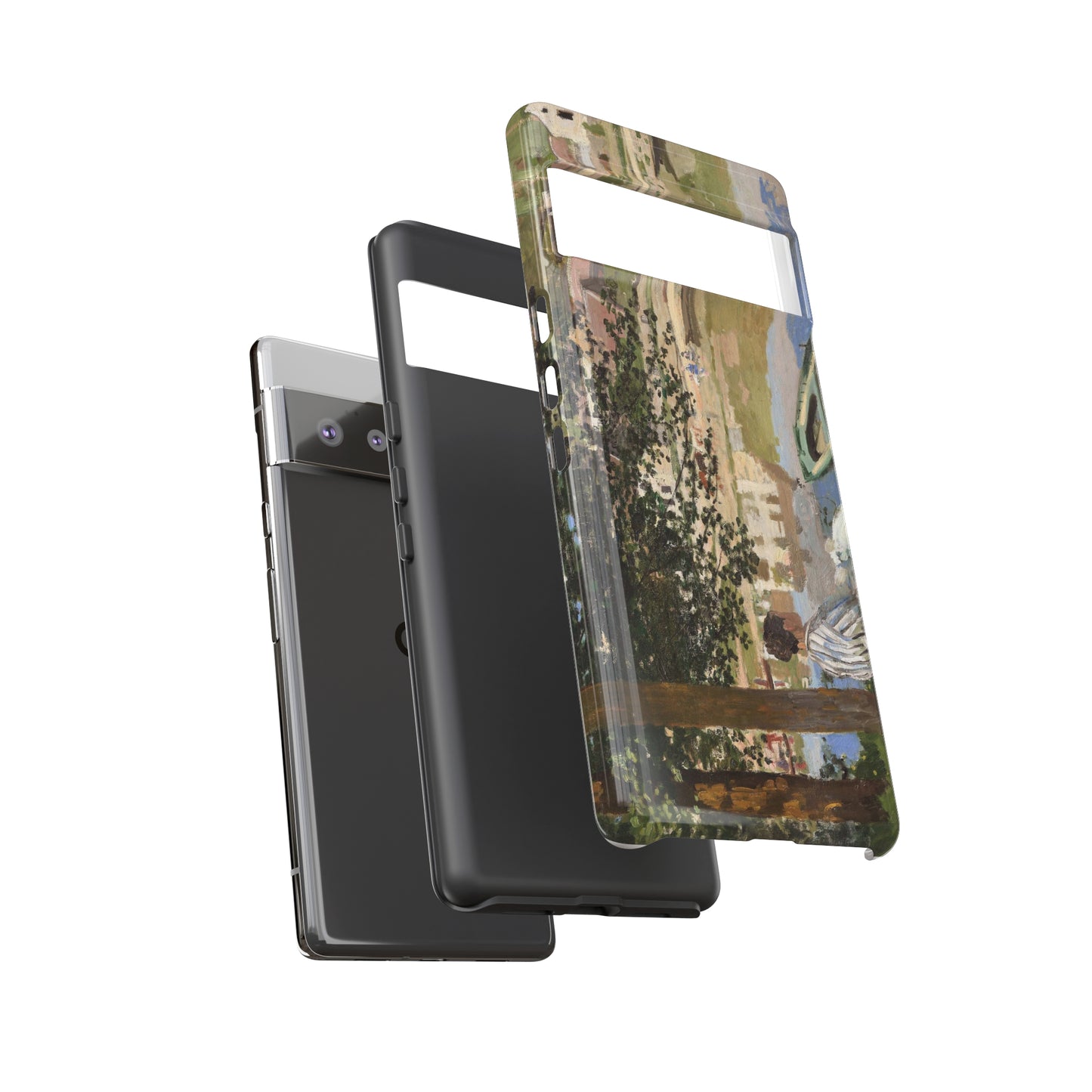 On the Bank of the Seine by Claude Monet - Cell Phone Case