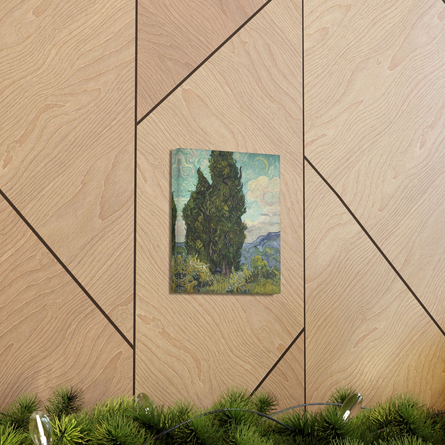 Cypresses by Vincent Van Gogh - Canvas Print