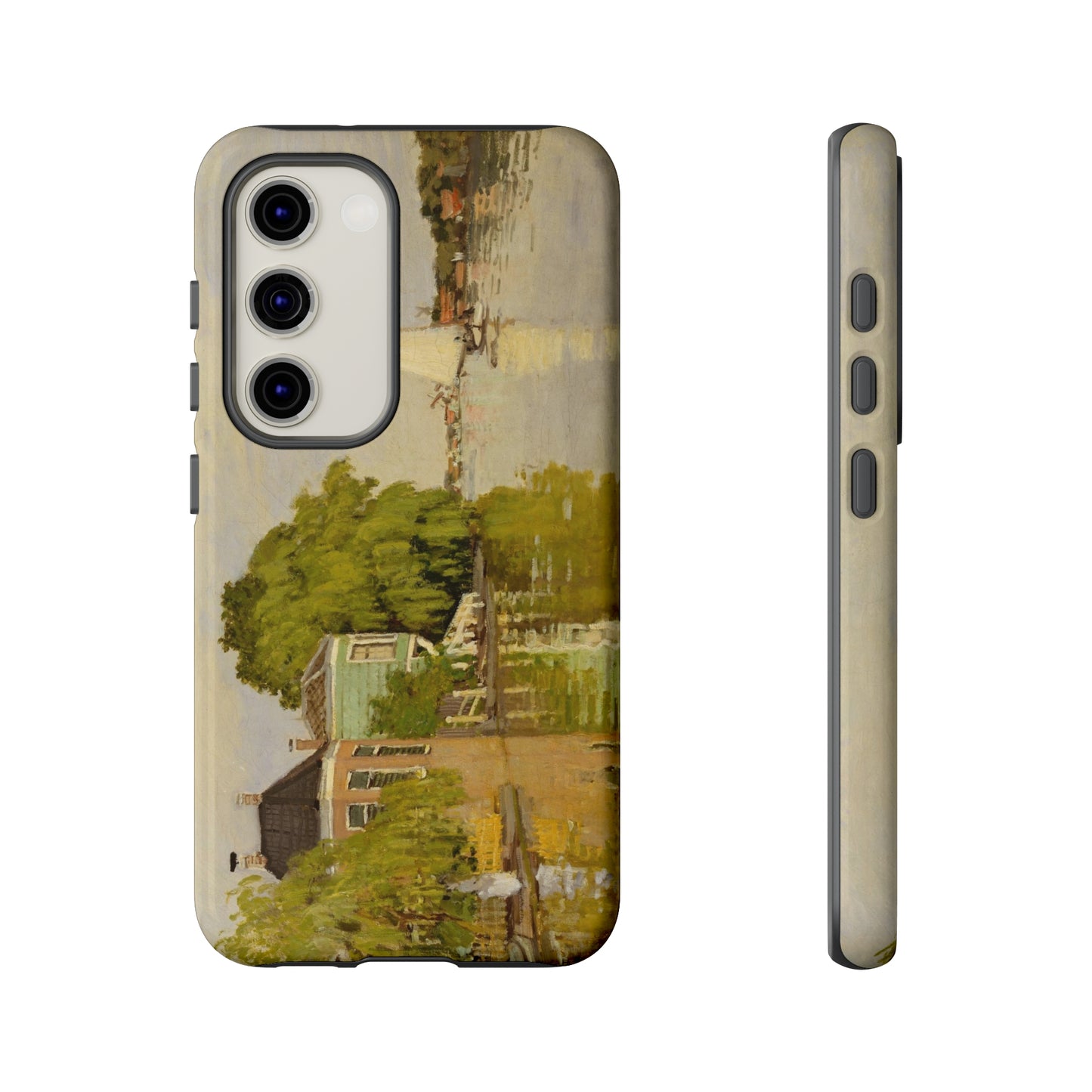 Houses on the Achterzaan by Claude Monet - Cell Phone Case