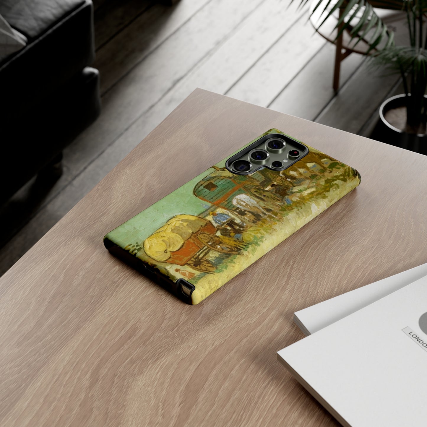 Encampment of Gypsies with Caravans by Vincent Van Gogh - Cell Phone Case