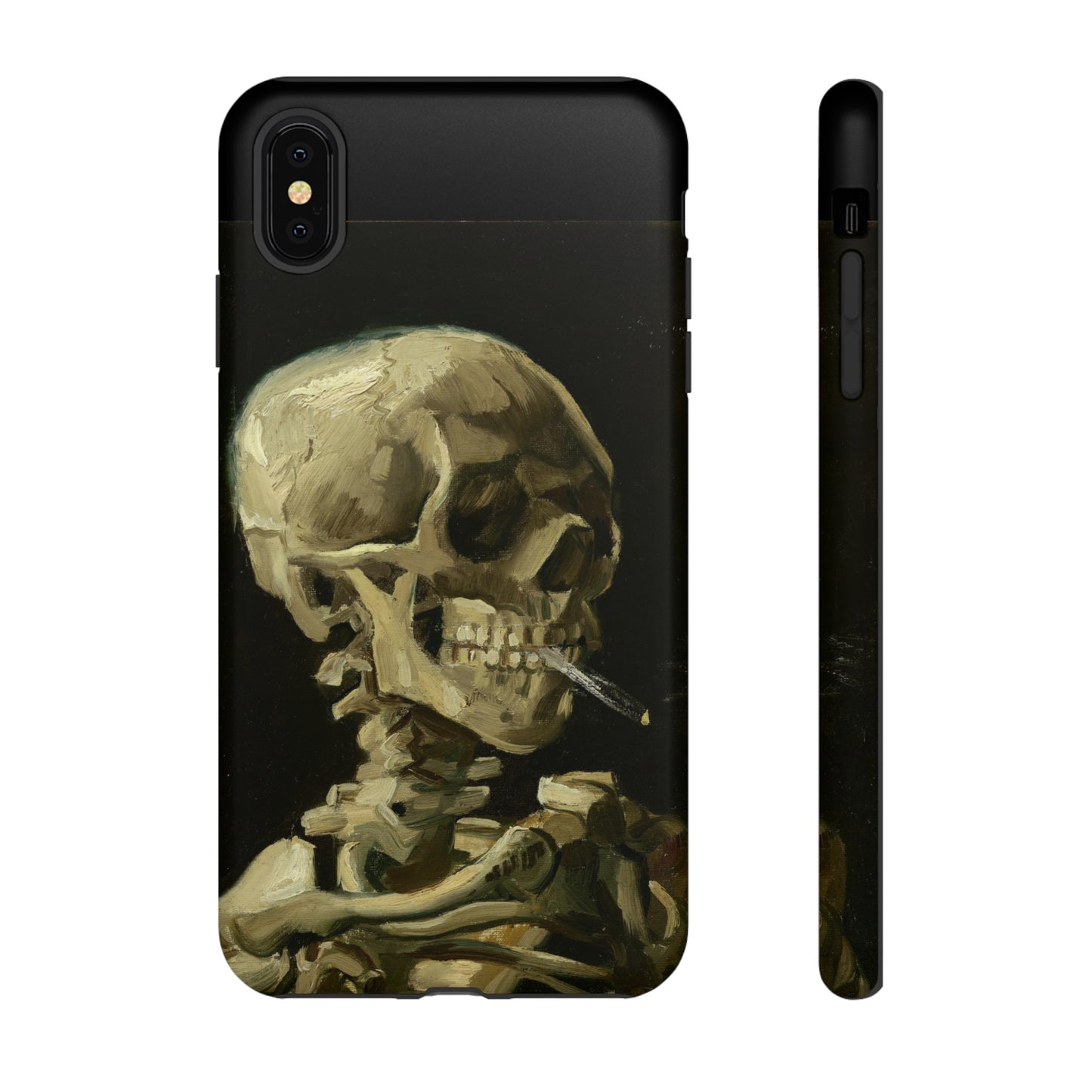 Skull of a Skeleton with a Burning Cigarette by Vincent Van Gogh - Cell Phone Case