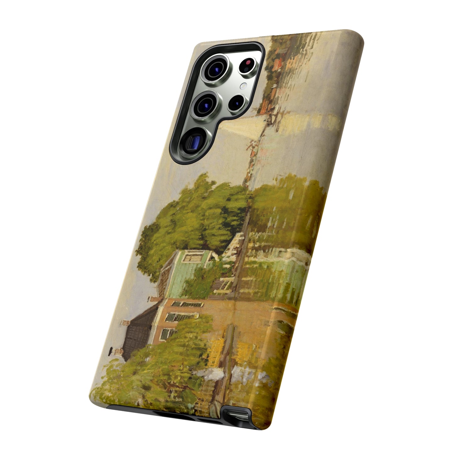 Houses on the Achterzaan by Claude Monet - Cell Phone Case